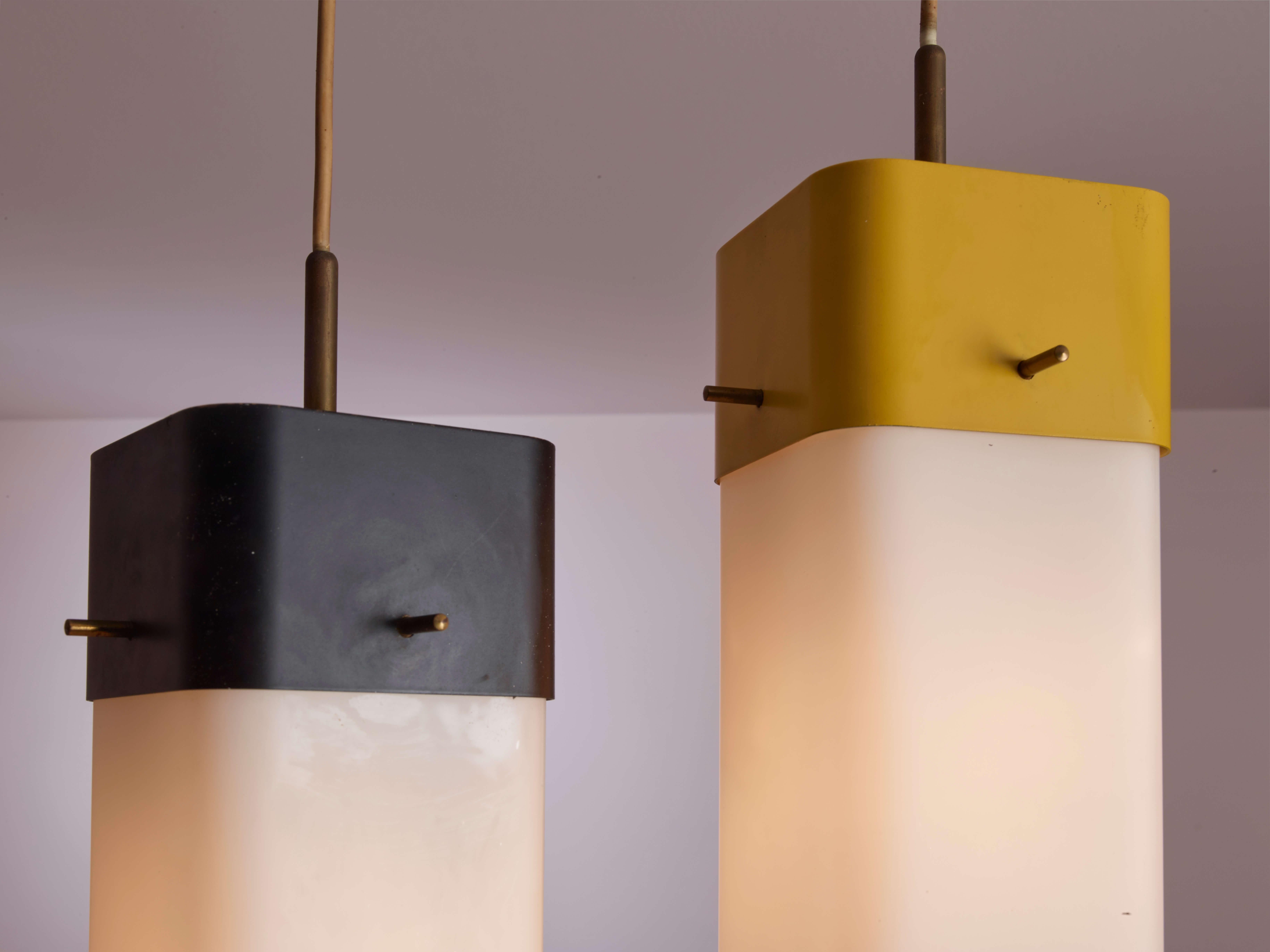 Mid-Century Modern Angelo Lelii adjustable two-light chandelier for Arredoluce, Italy, 1957 For Sale