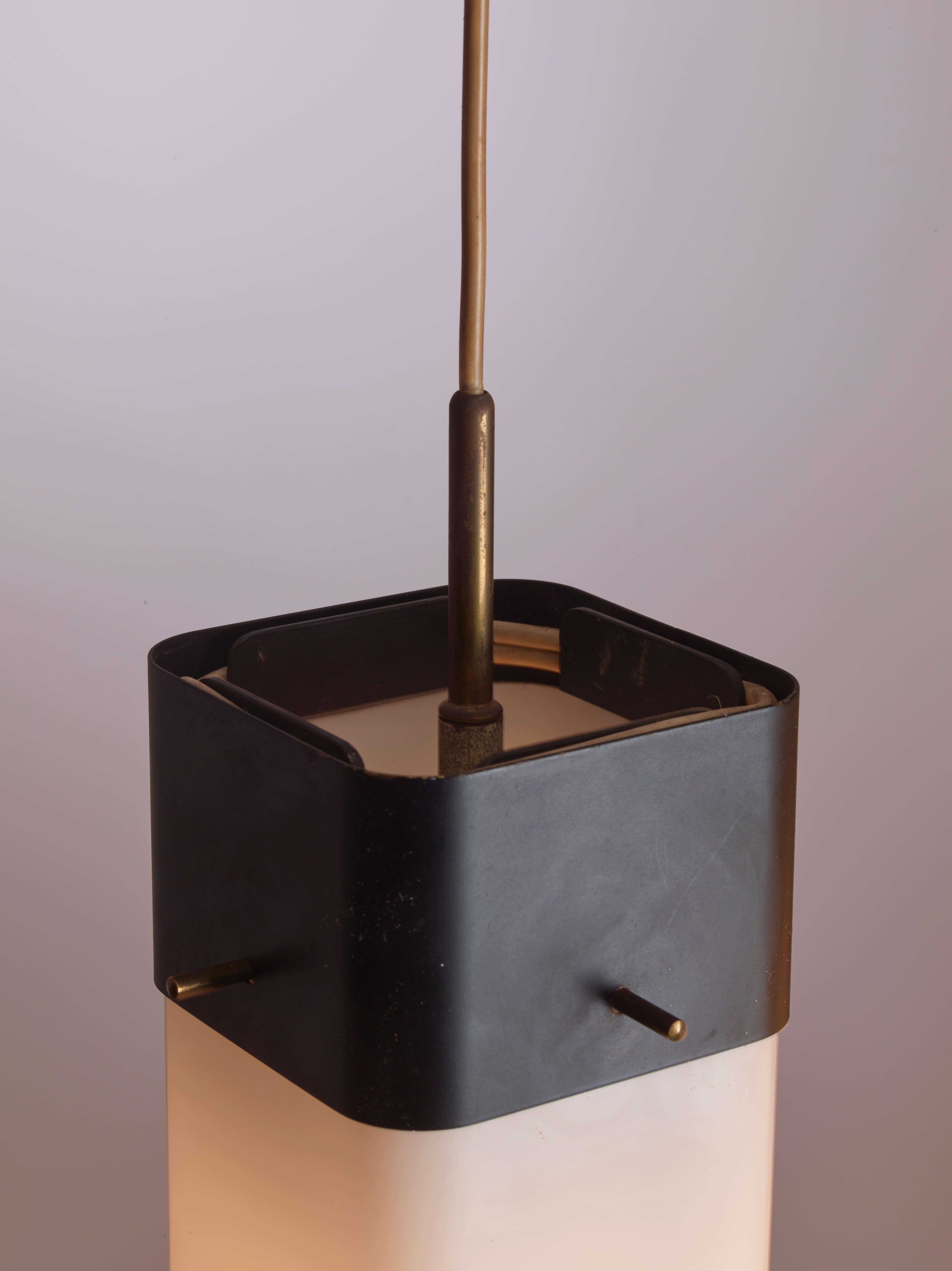 Angelo Lelii adjustable two-light chandelier for Arredoluce, Italy, 1957 For Sale 1