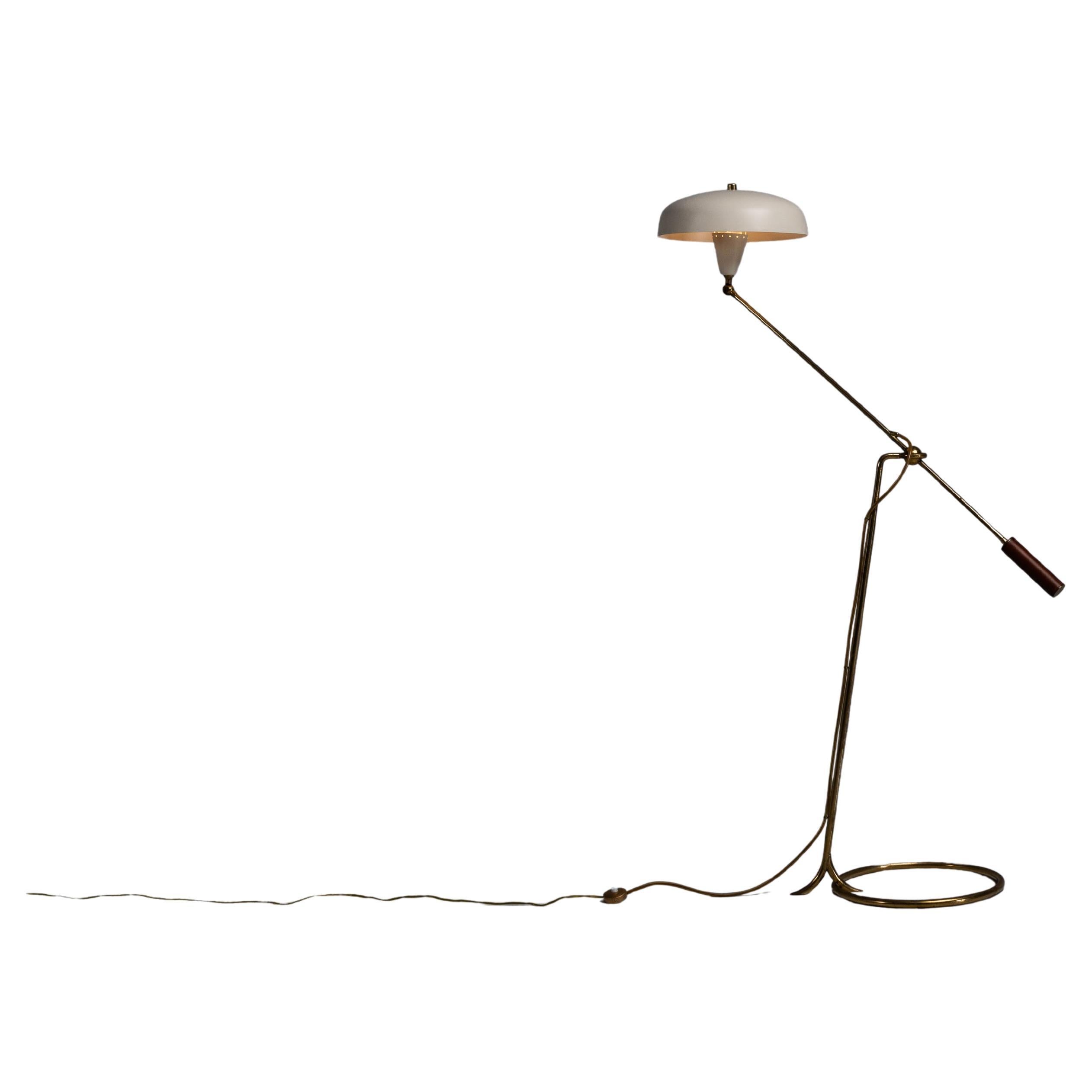 Angelo Lelii Arredoluce adjustable floor lamp Italy 1951