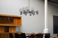 Angelo Lelii Arredoluce cubic chandelier Italy 1972