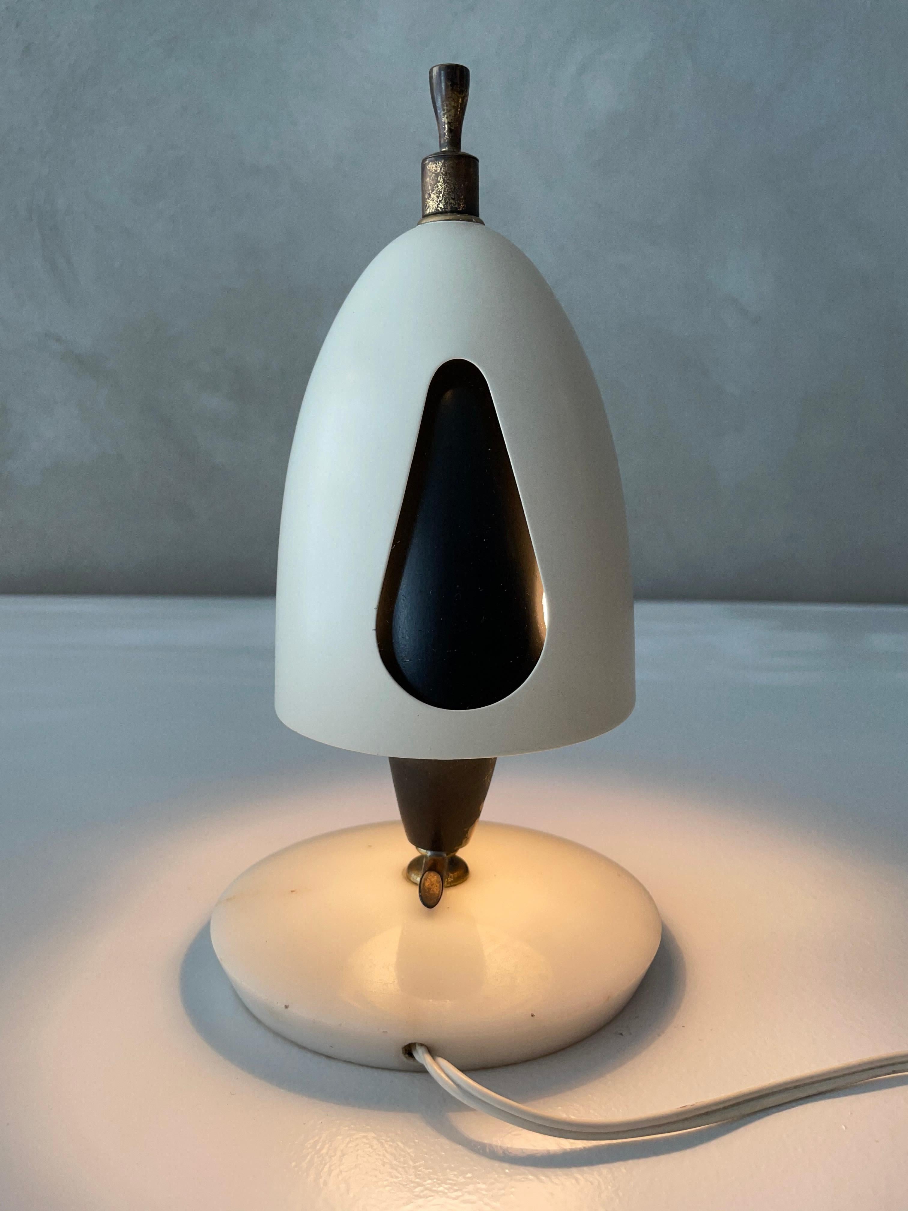 Mid-Century Modern Angelo Lelii Arredoluce Mod. 12398 Brass Marble Table Lamp, Italy, 1952