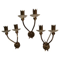 Angelo Lelii Arredoluce N 3 Appliqués Brass Glass 1950 Italy