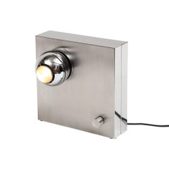 Angelo Lelii Arredoluce Table Lamp, Stainless Steel, Mid-Century, 1970