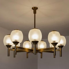 Angelo Lelii Lustre en laiton pour Arredoluce, 1950