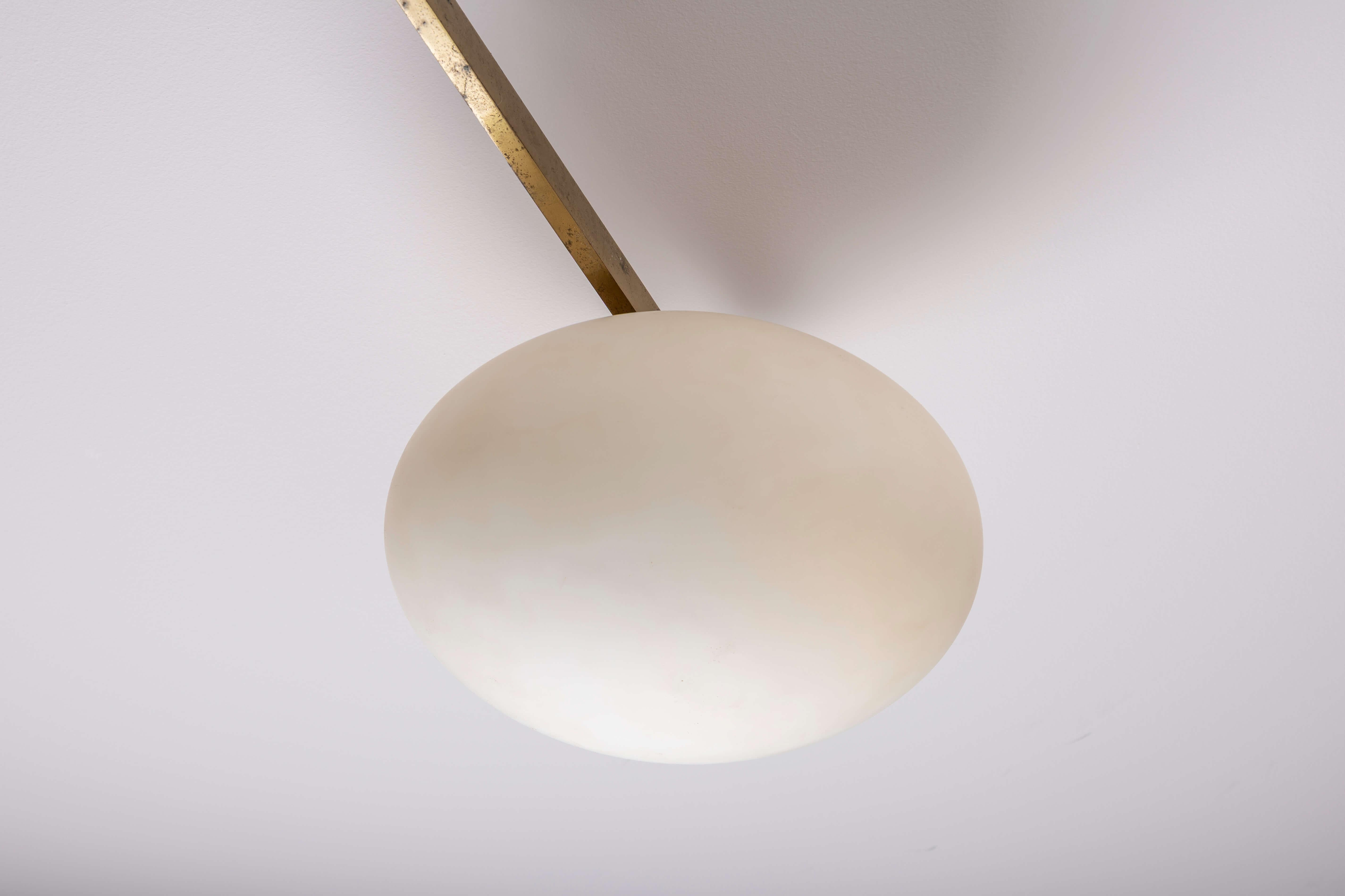Aplique o plafón 3 Lune certificado por Angelo Lelii para Arredoluce, Italia Años 60 en venta 2