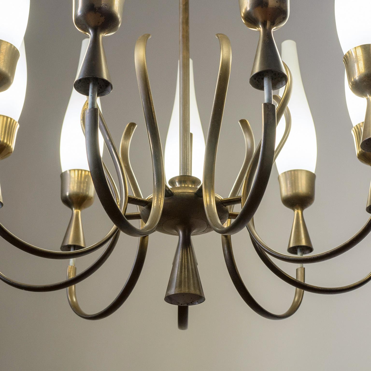 Mid-Century Modern Angelo Lelii Chandelier, 1957 For Sale