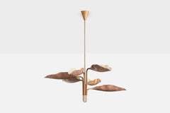 Angelo Lelii, Lustre, laiton, Italie, années 1950