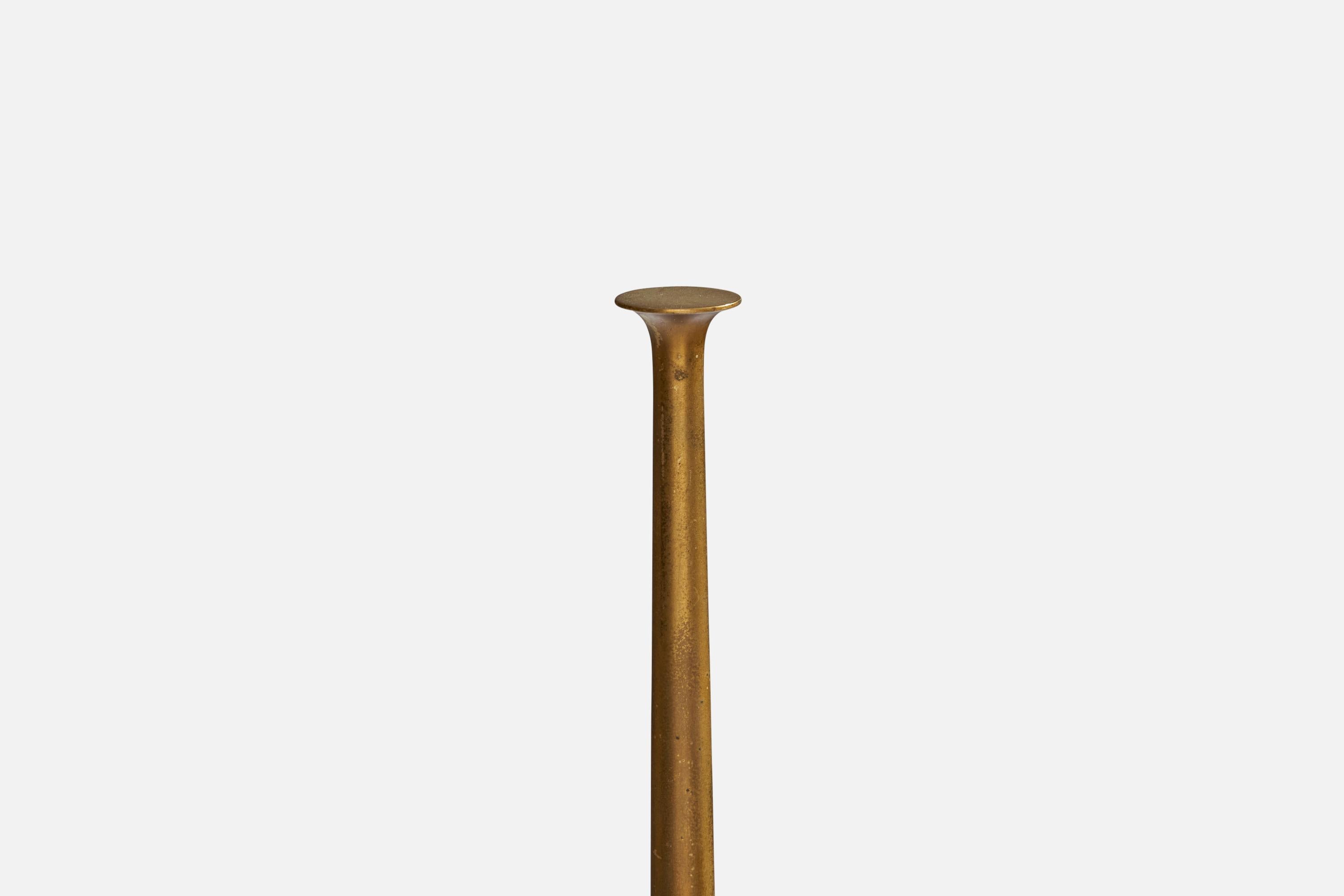 Milieu du XXe siècle Lampe de Table « Cobra » Angelo Lelii, Laiton, Métal, Italie, 1962 en vente