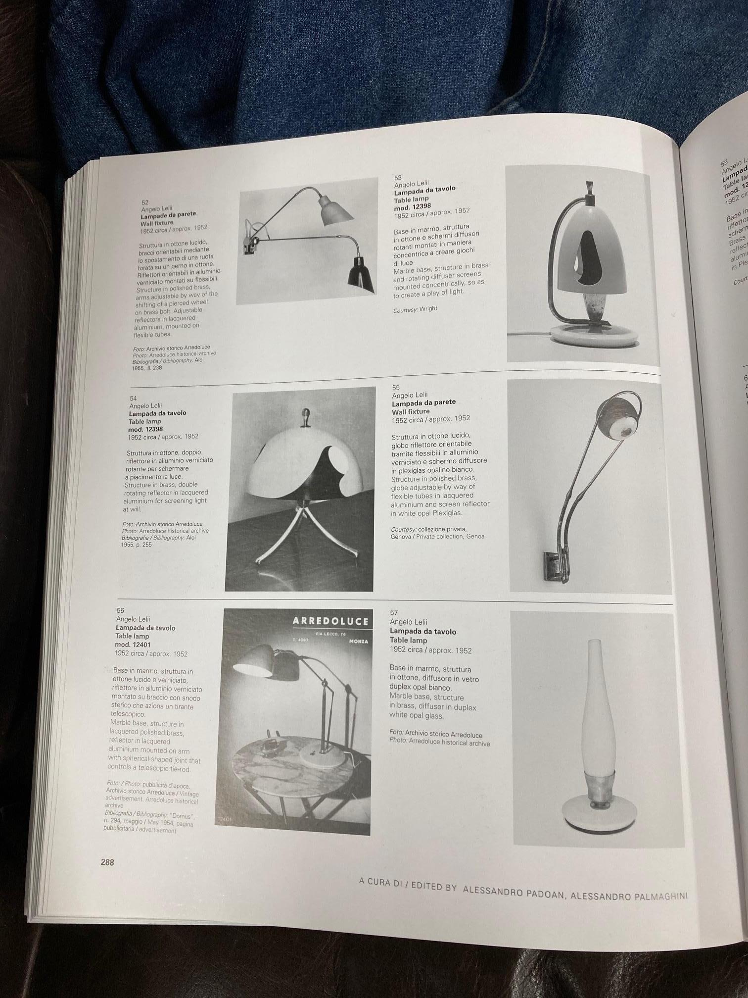 Angelo Lelii, Lampada da tavolo o da scrivania, modello 12401, Arredoluce, Italia, circa 1952 in vendita 4