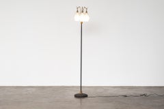 Angelo Lelii Floor Lamp with Three Glass Elements Arredoluce, 1950