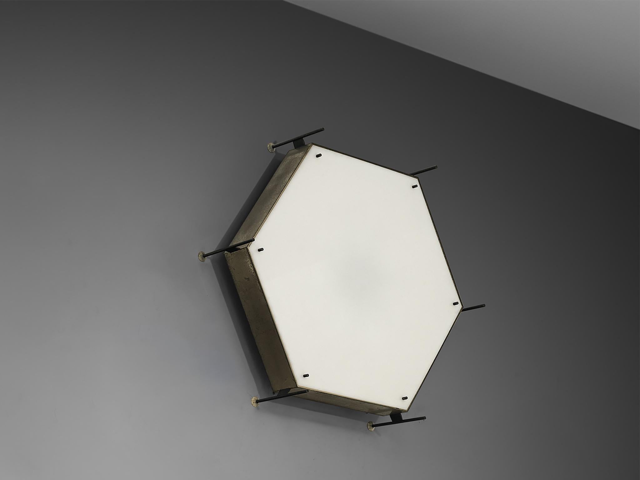 Angelo Lelii para Arredoluce '12712' Lámpara de techo o pared mediados del siglo XX en venta