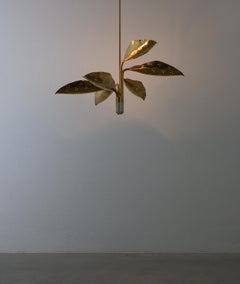 Angelo Lelii pour Arredoluce Lustre en laiton Model No 12369, Italie