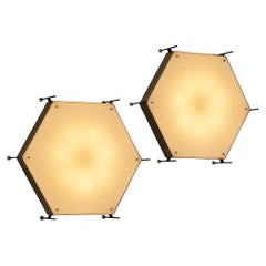 Angelo Lelii for Arredoluce Ceiling Lights '12712' in Nickel-Plated Brass