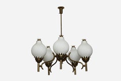 Angelo Lelii for Arredoluce Chandelier, Large Italy circa 1960s