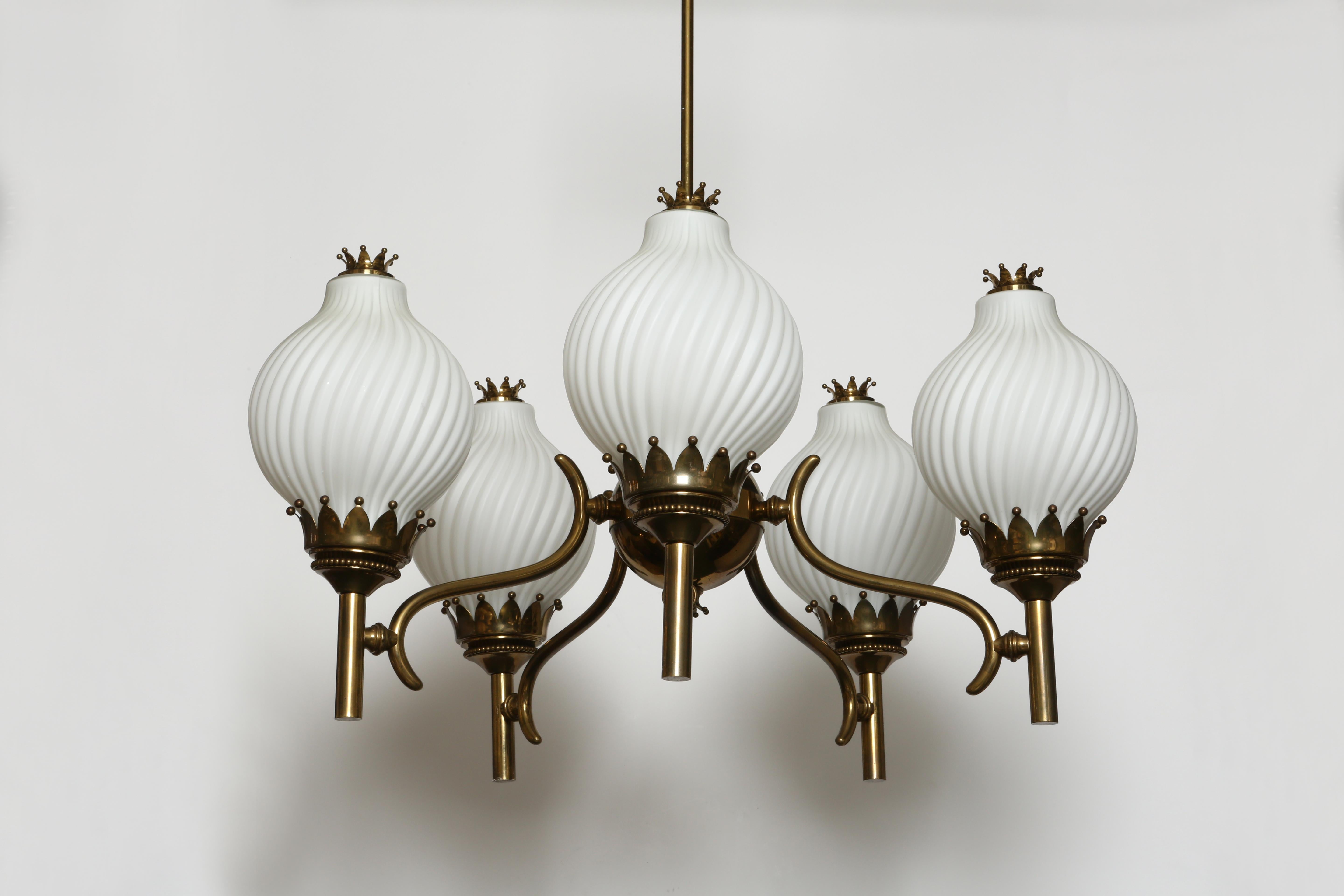 Angelo Lelii pour Arredoluce Lustre, grand Italie circa 1960s en vente 3