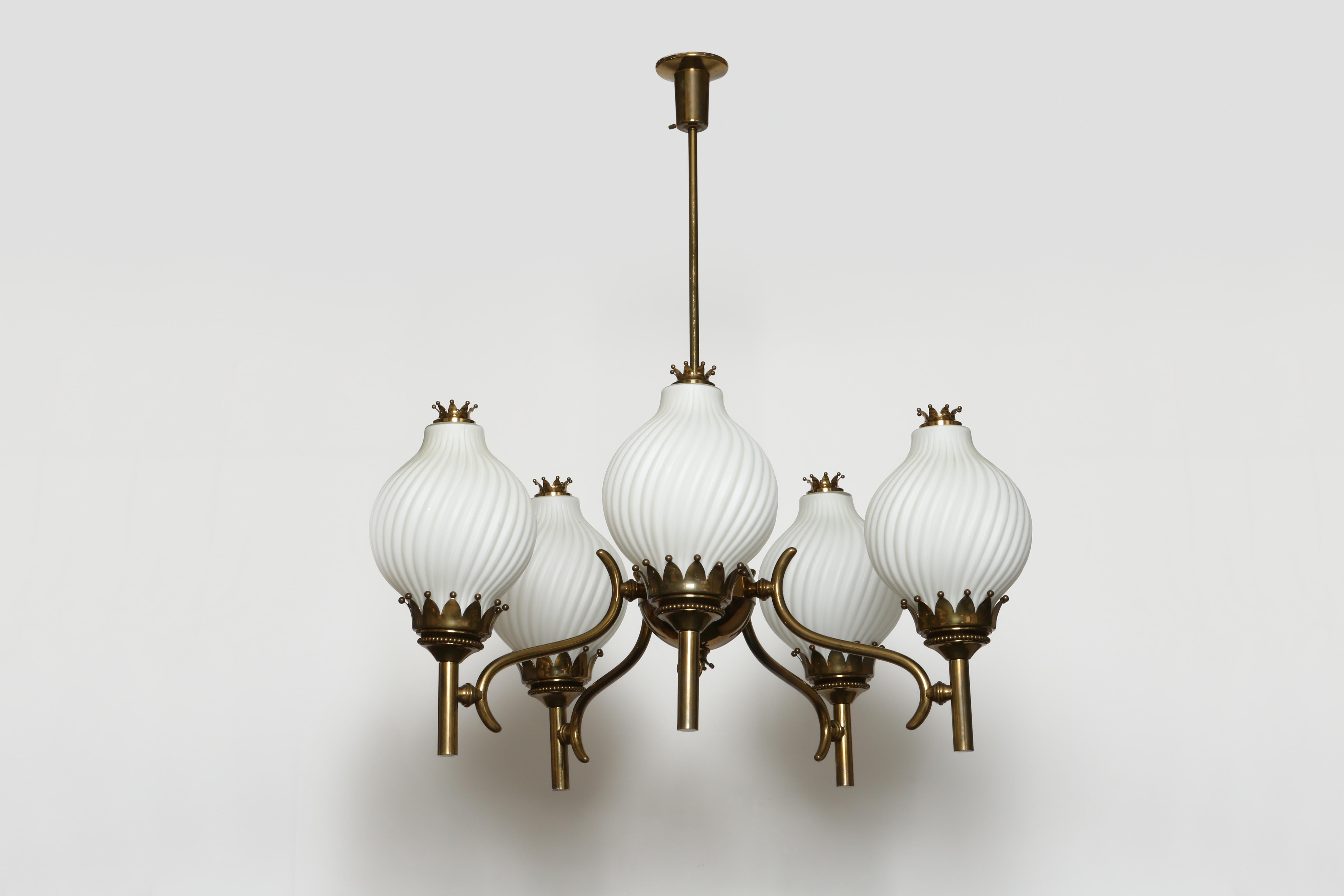 Mid-Century Modern Angelo Lelii pour Arredoluce Lustre, grand Italie circa 1960s en vente