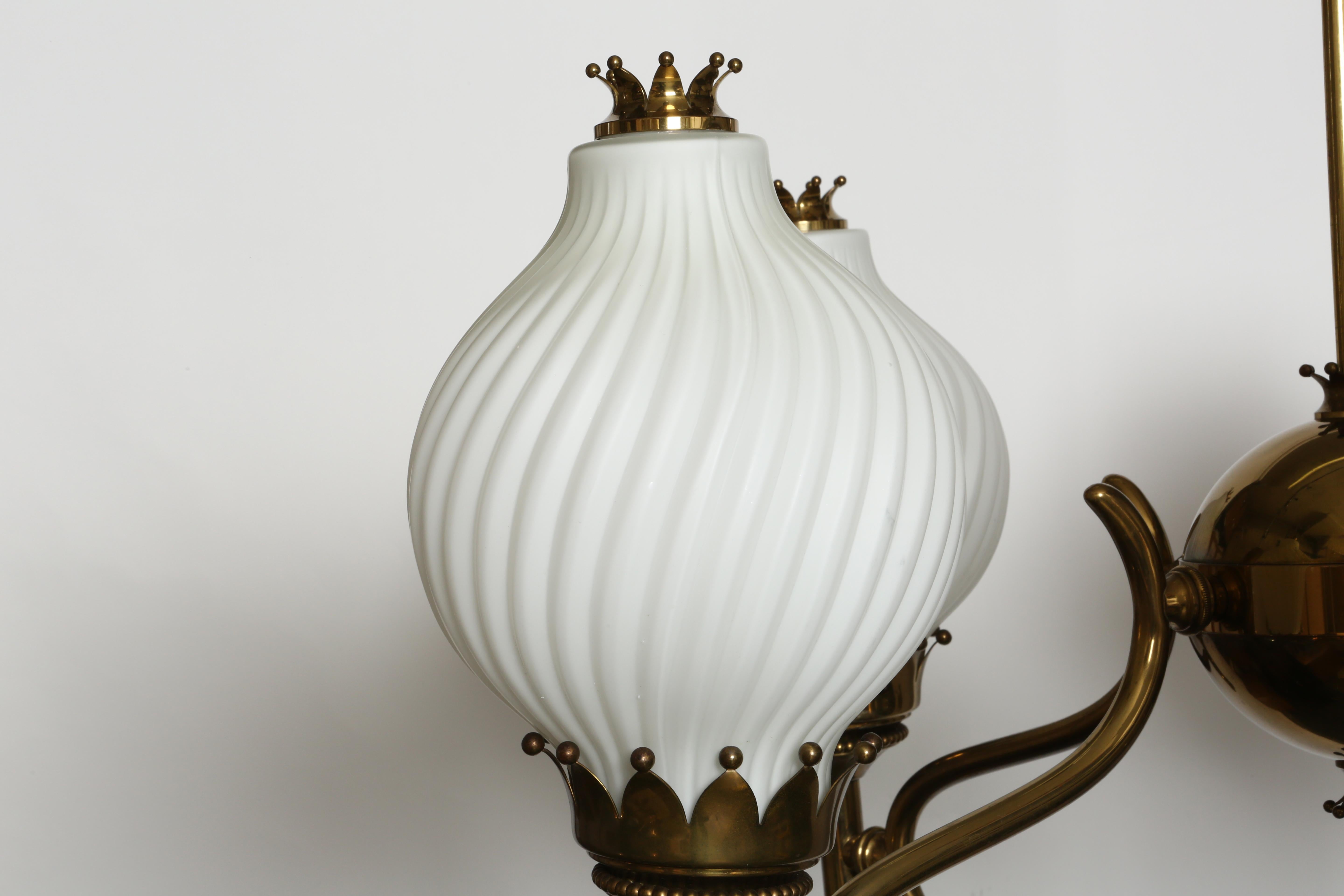 Angelo Lelii pour Arredoluce Lustre, grand Italie circa 1960s Bon état - En vente à Brooklyn, NY