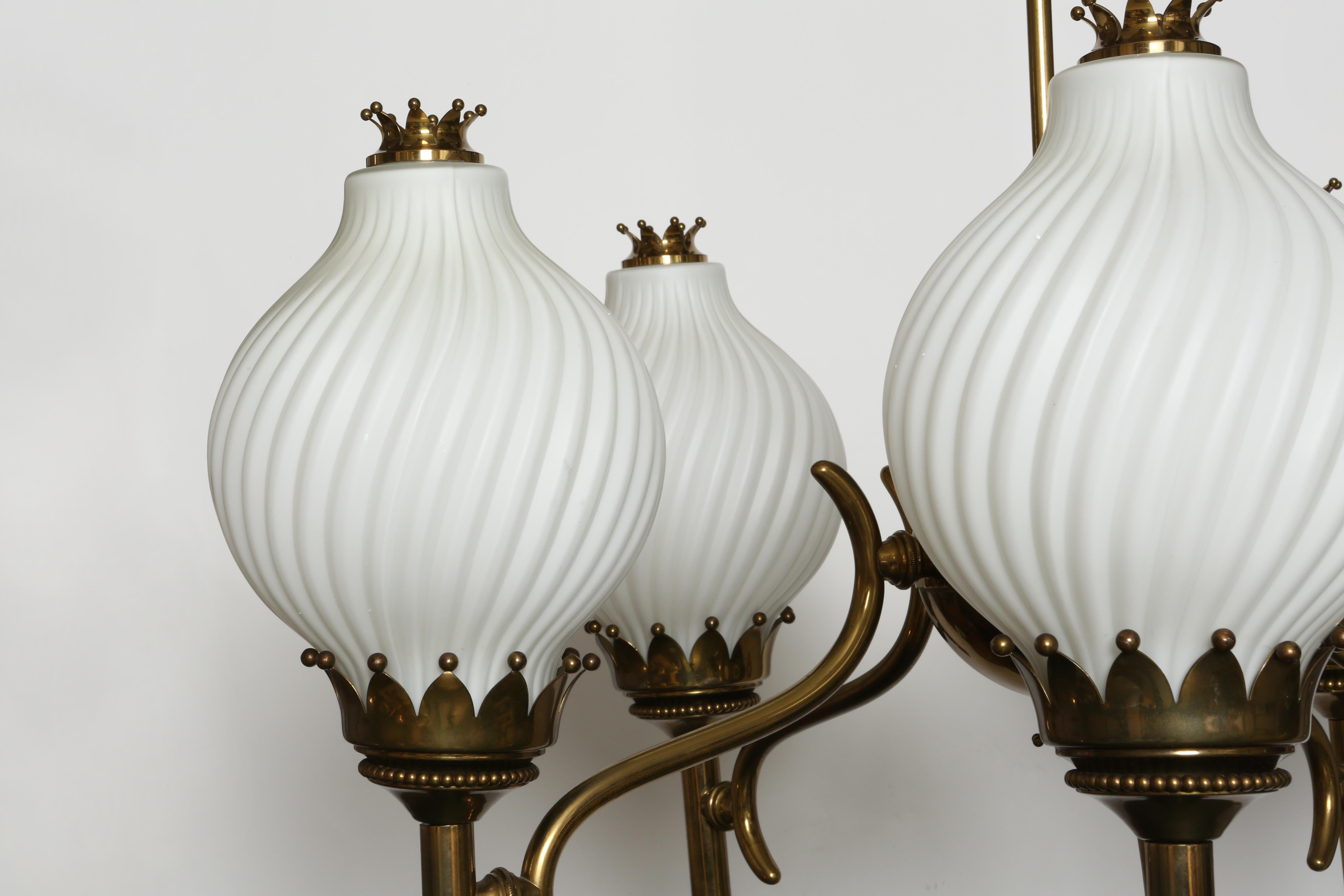 Angelo Lelii pour Arredoluce Lustre, grand Italie circa 1960s en vente 1