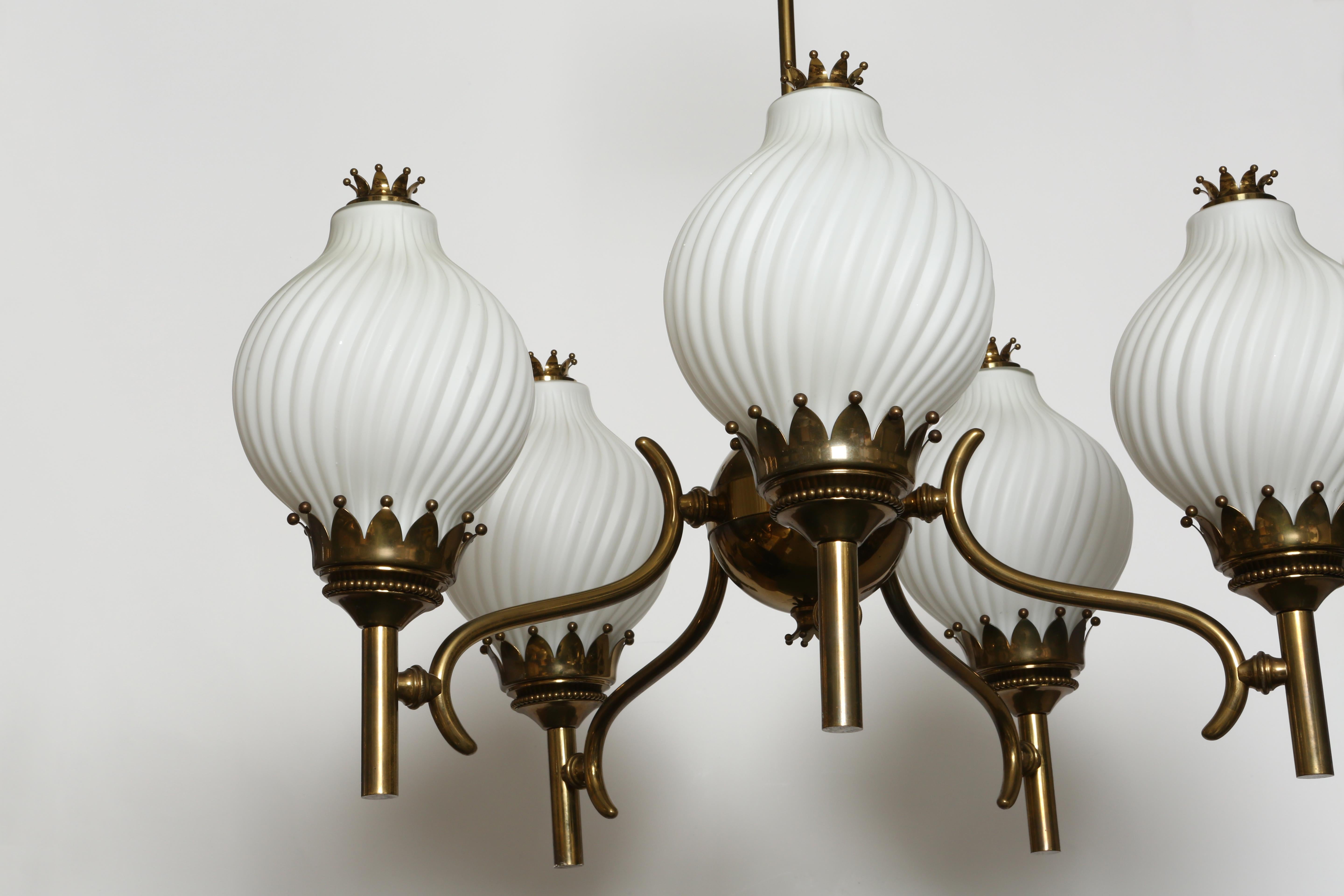 Angelo Lelii pour Arredoluce Lustre, grand Italie circa 1960s en vente 2