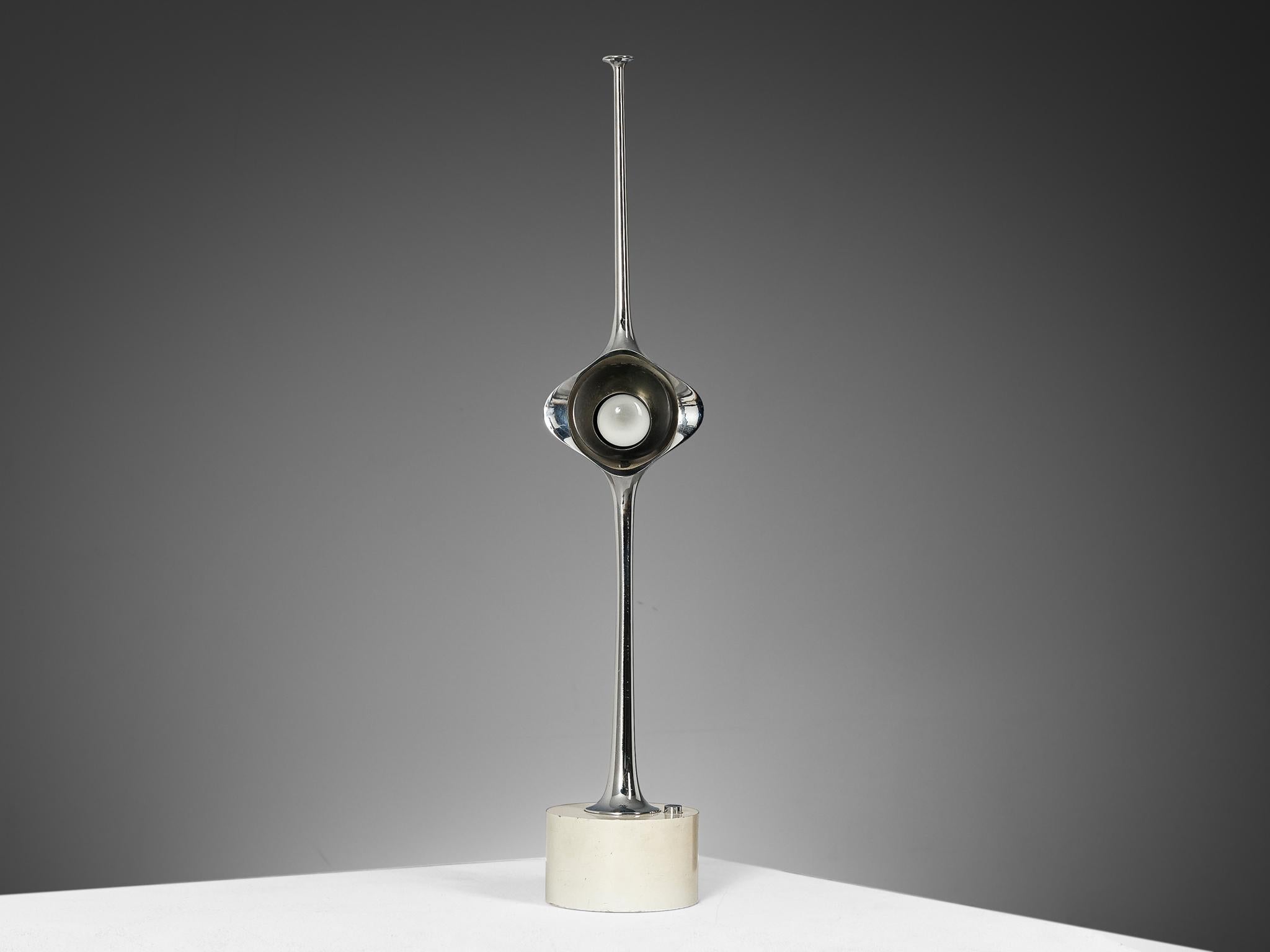 Aluminum Angelo Lelii for Arredoluce ‘Cobra’ Table Lamp  For Sale