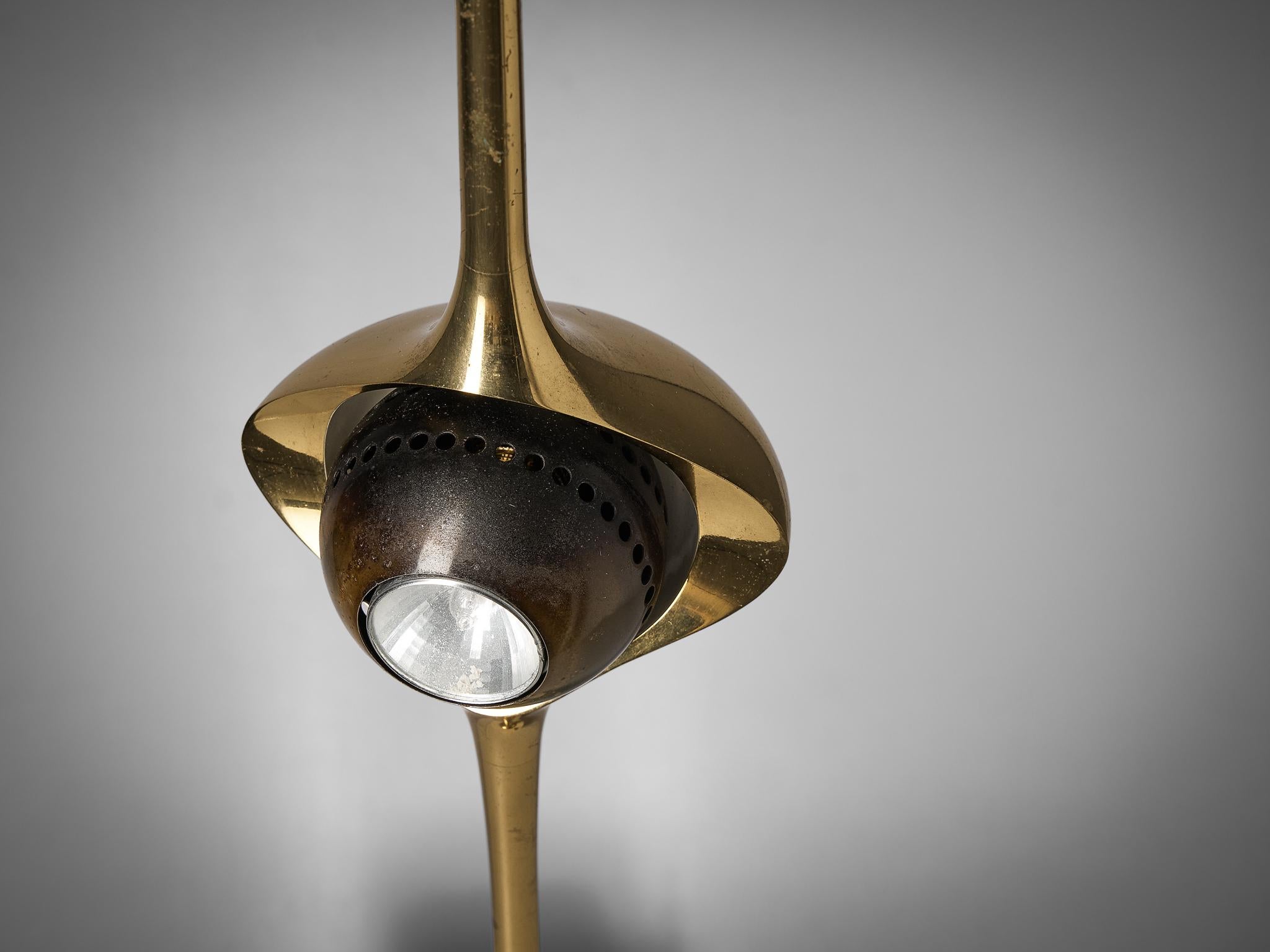 Italian Angelo Lelii for Arredoluce ‘Cobra’ Table Lamp in Brass