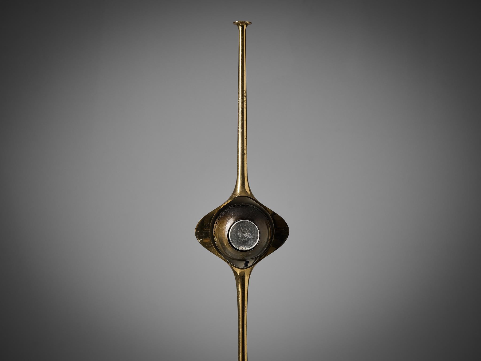 Mid-20th Century Angelo Lelii for Arredoluce ‘Cobra’ Table Lamp in Brass