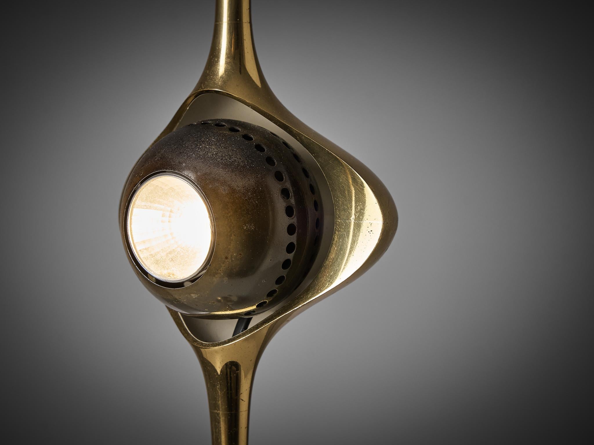 Angelo Lelii for Arredoluce ‘Cobra’ Table Lamp in Brass 1