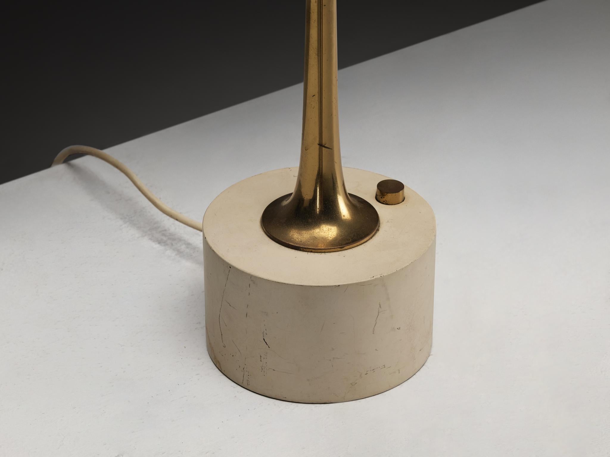 Angelo Lelii pour Arredoluce Lampes de table 'Cobra' en laiton en vente 4