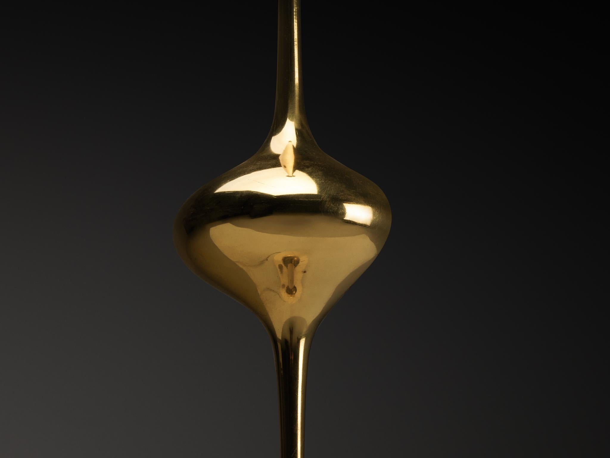 Angelo Lelii pour Arredoluce Lampes de table 'Cobra' en laiton en vente 2