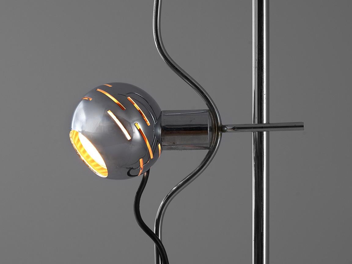Italian Angelo Lelii for Arredoluce 'Filo Sfera' Floor Lamp in Chromium-Plated Metal For Sale