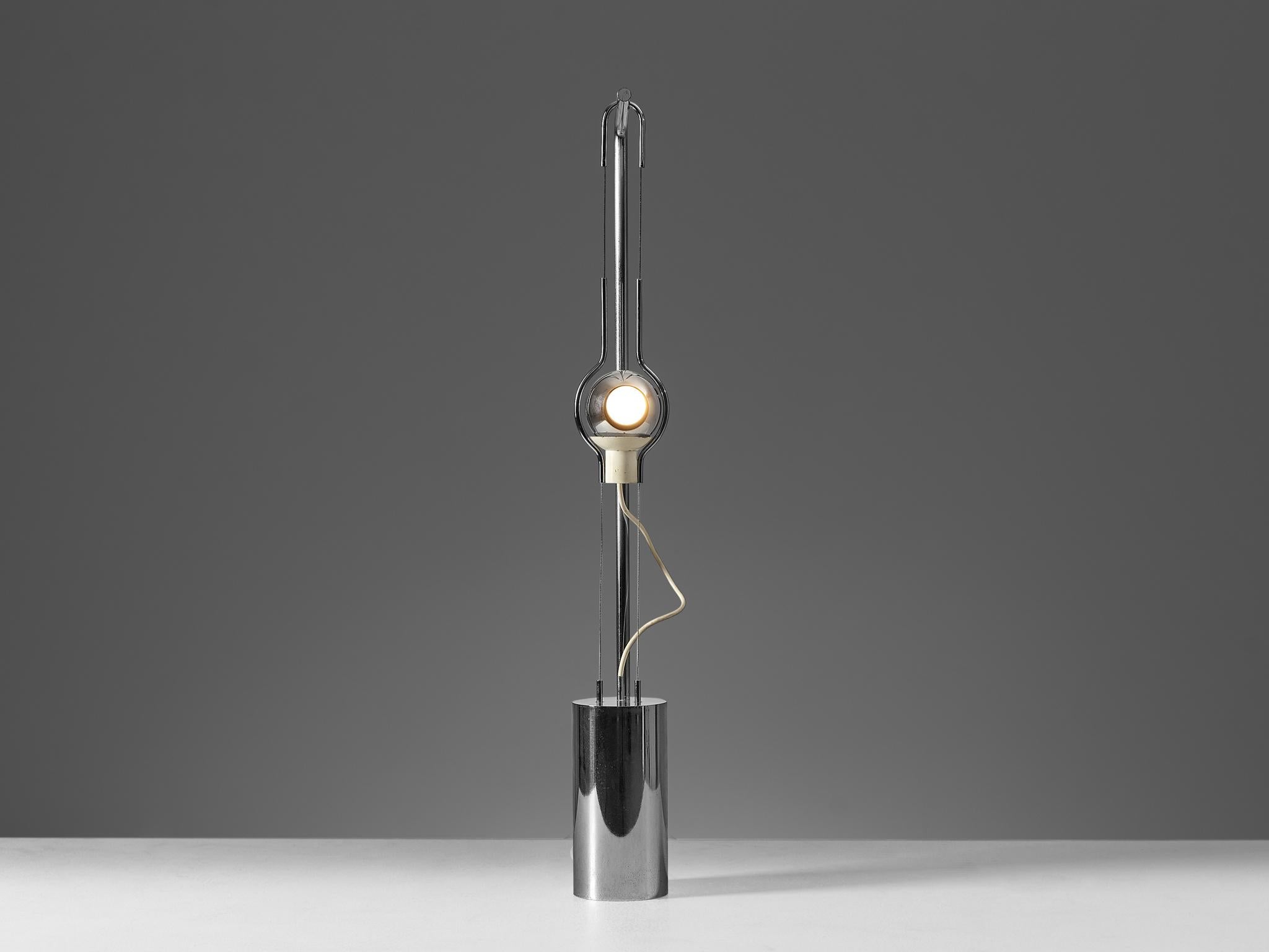 Angelo Lelii für Arredoluce 'Filo Sfera' Tischleuchte mit magnetisierter Kugel  (Mitte des 20. Jahrhunderts) im Angebot