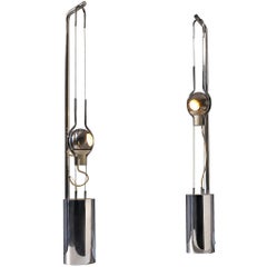 Angelo Lelii for Arredoluce ‘Filo Sfera’ Table Lamps with Magnetized Globe