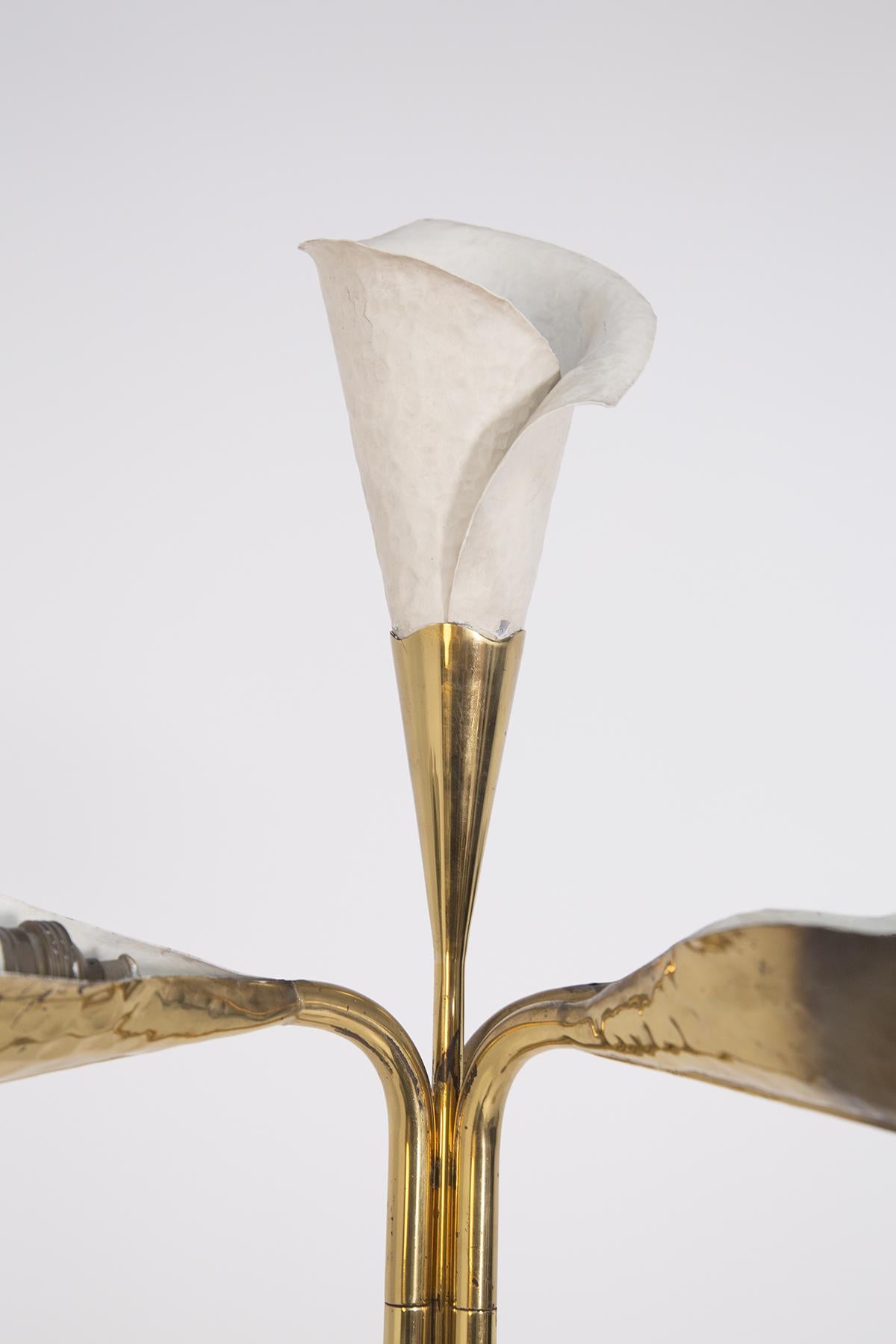 Aluminum Angelo Lelii for Arredoluce Floor Lamp in Brass and Marble