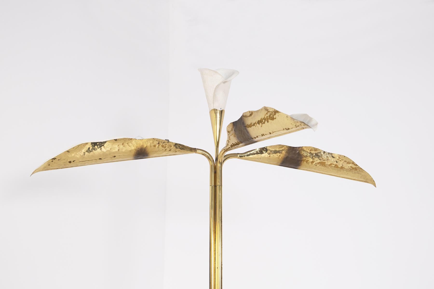 Angelo Lelii for Arredoluce Floor Lamp in Brass and Marble 2