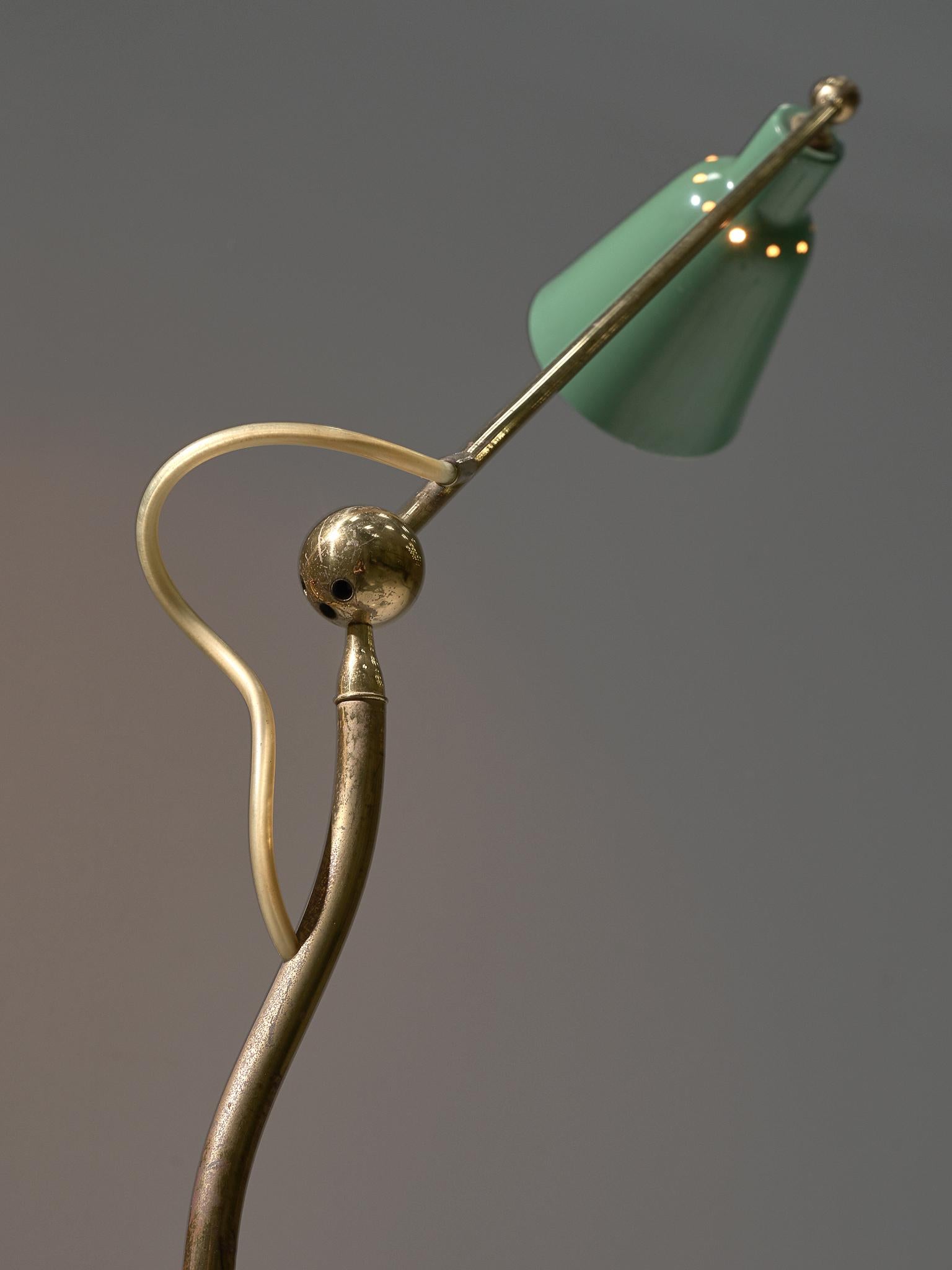Italian Three-Armed Floor Lamp by Angelo Lelii for Arredoluce, 1950s
