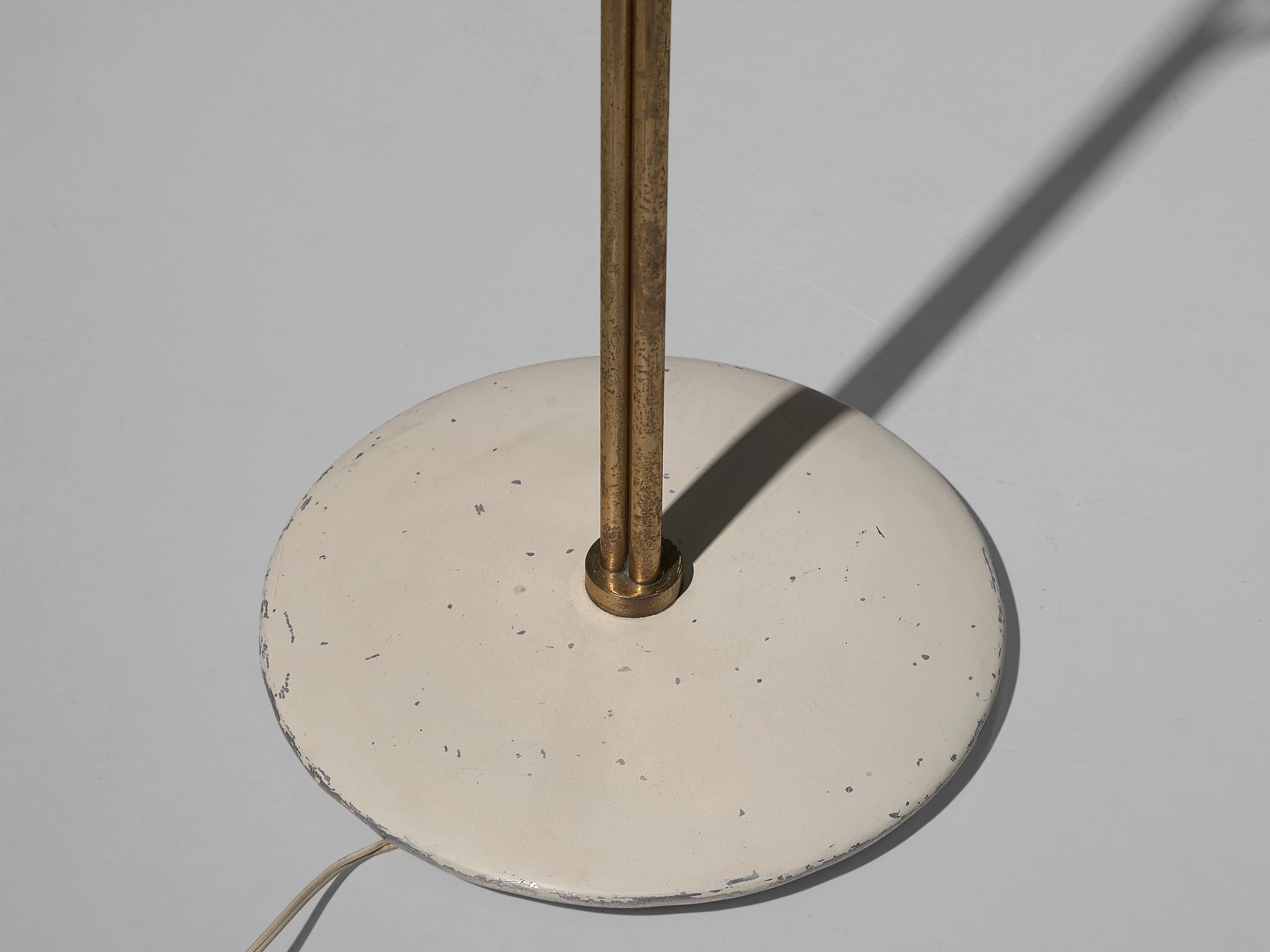 Metal Three-Armed Floor Lamp by Angelo Lelii for Arredoluce, 1950s