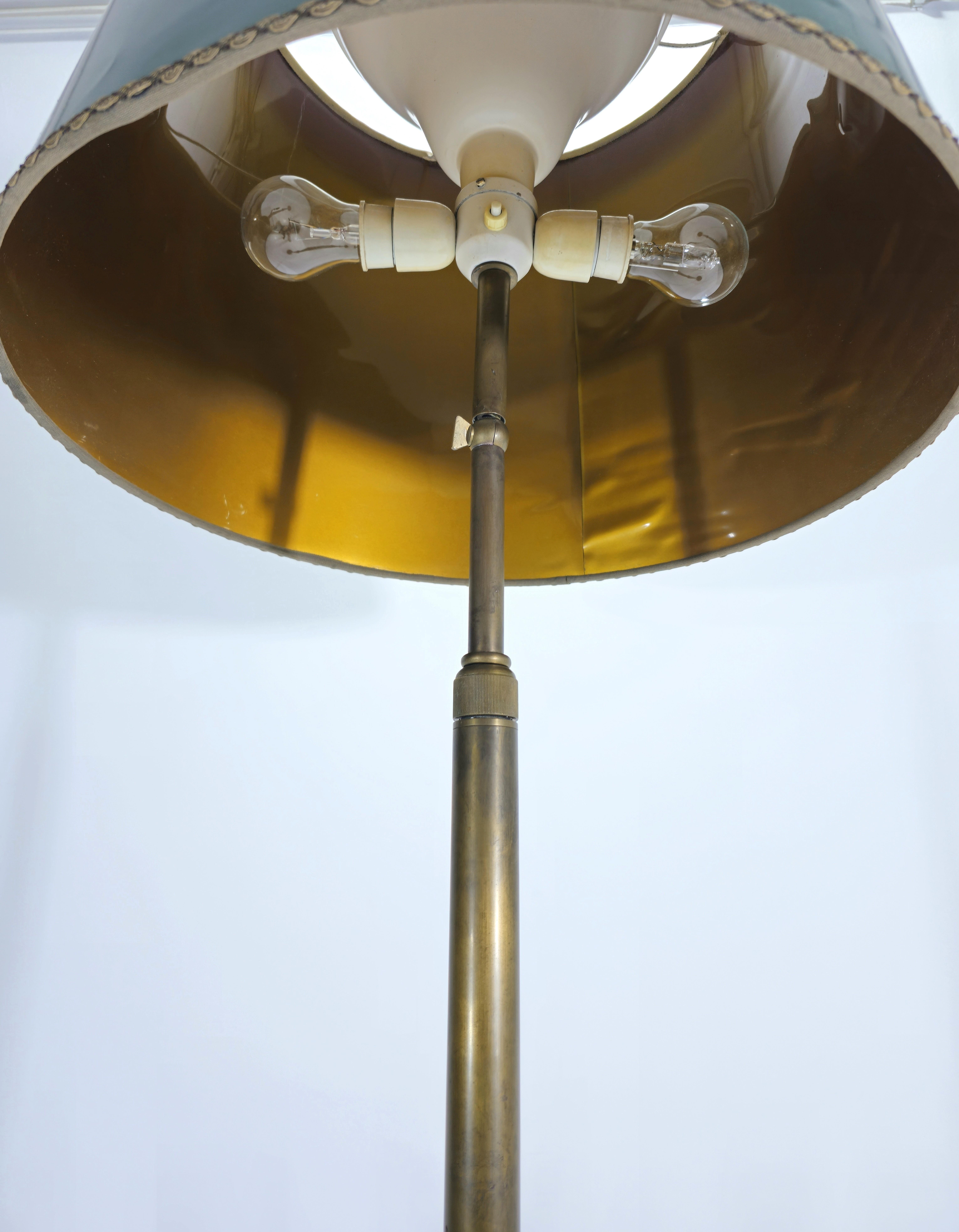 Laiton Lampadaire Angelo Lelii pour Arredoluce Modèle Tris Italie années 50  Mid-Century en vente