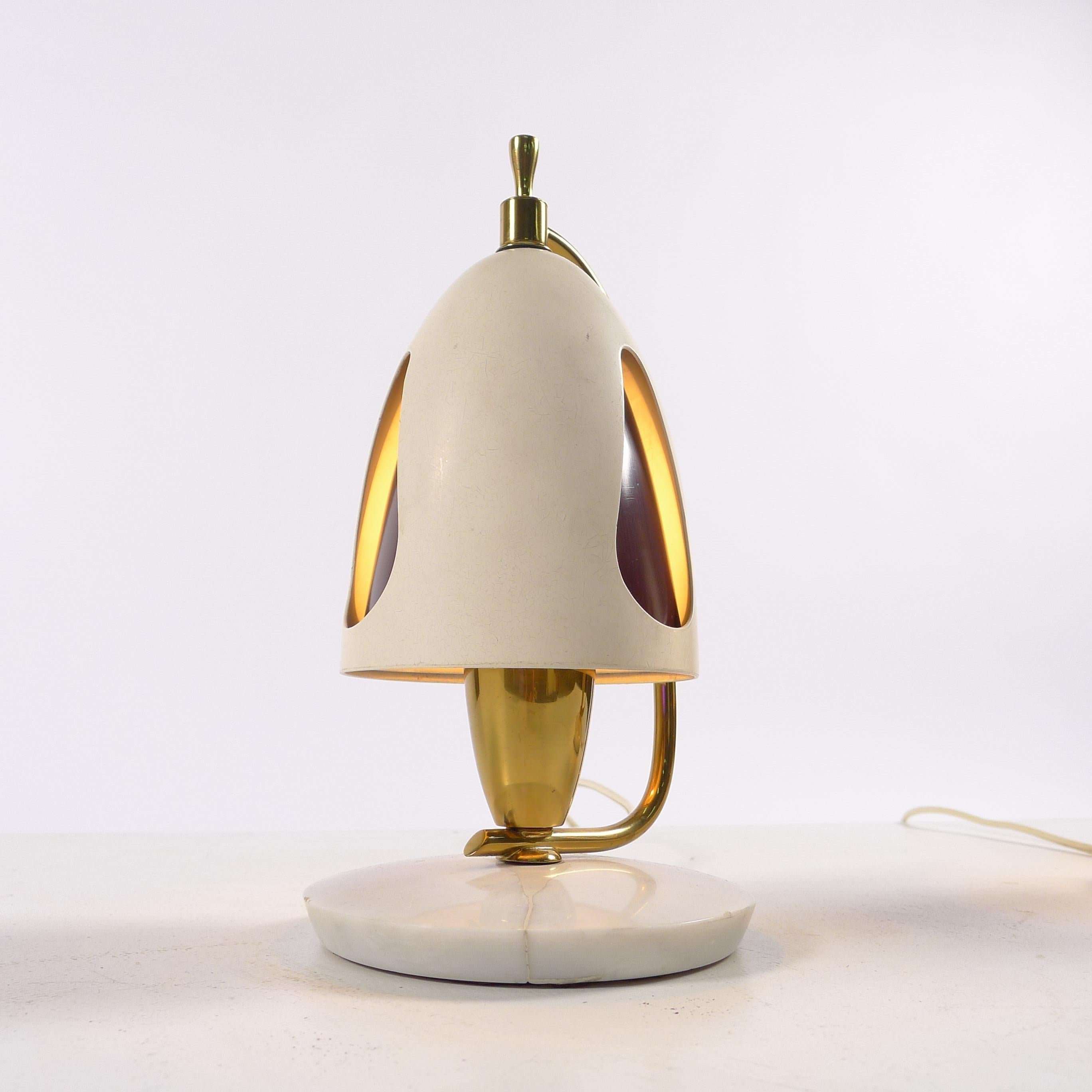 Angelo Lelii for Arredoluce, Pair of Italian table lamps, model 12398, 1952 For Sale 4