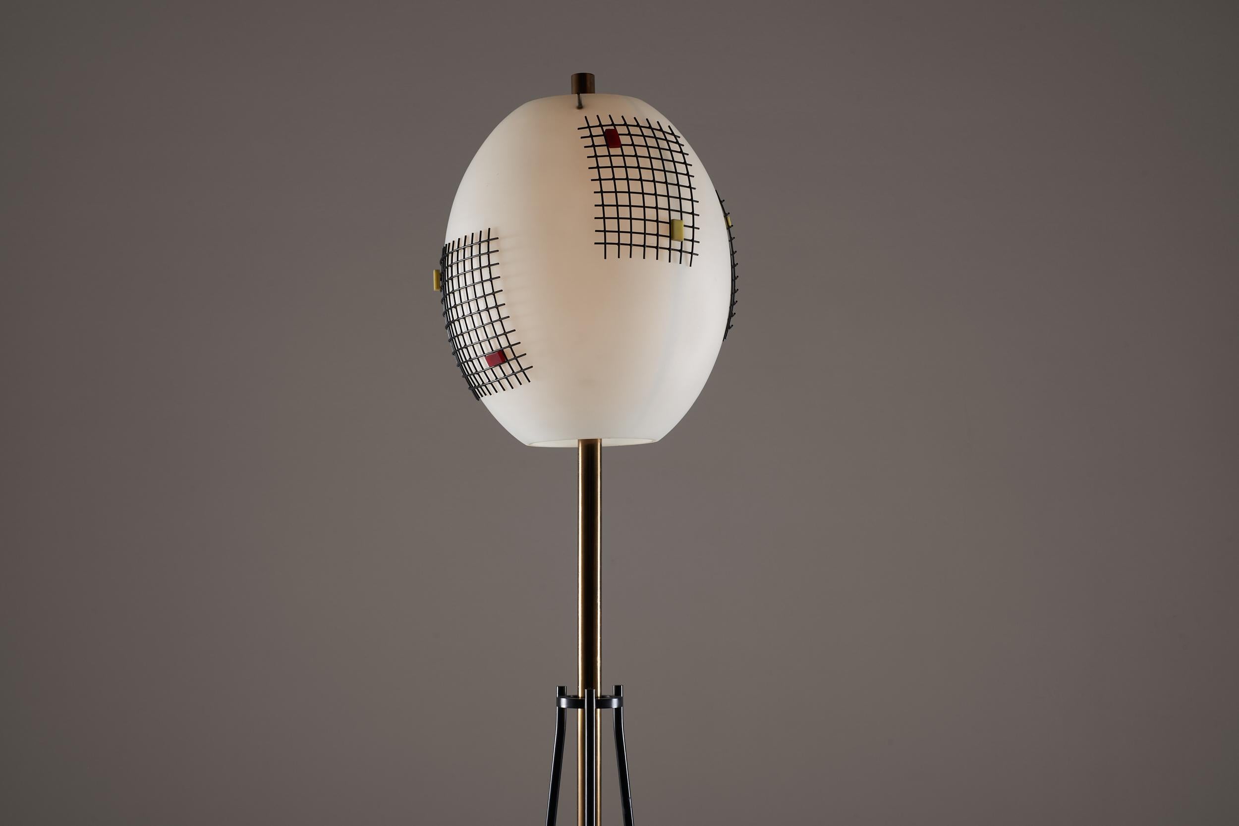 Mid-Century Modern Angelo Lelii for Arredoluce Rare Floor Lamp Model 12626 Italian Design 1950s