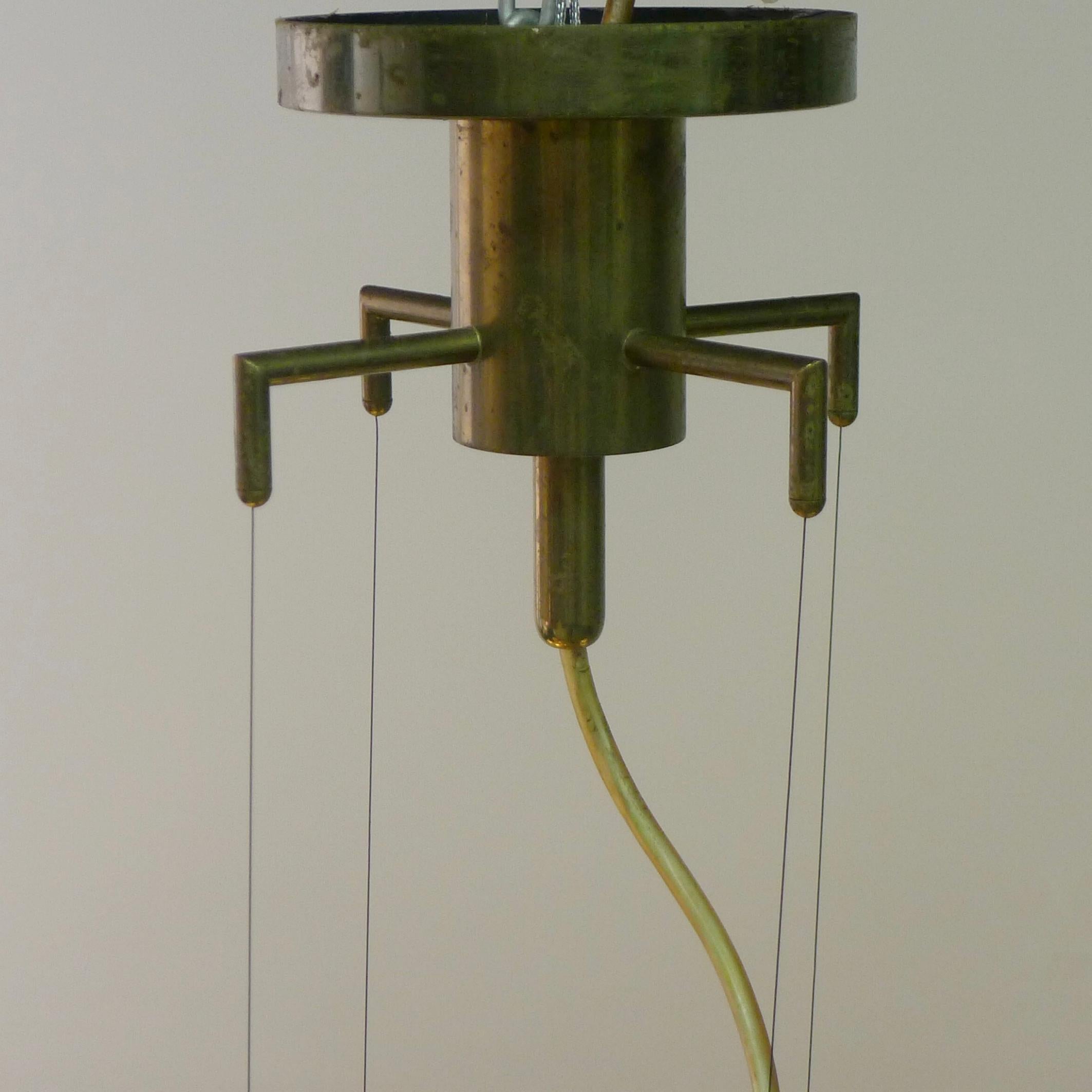 Angelo Lelii for Arredoluce, Rare Model 212 Chandelier / Pendant Light, c. 1958 3