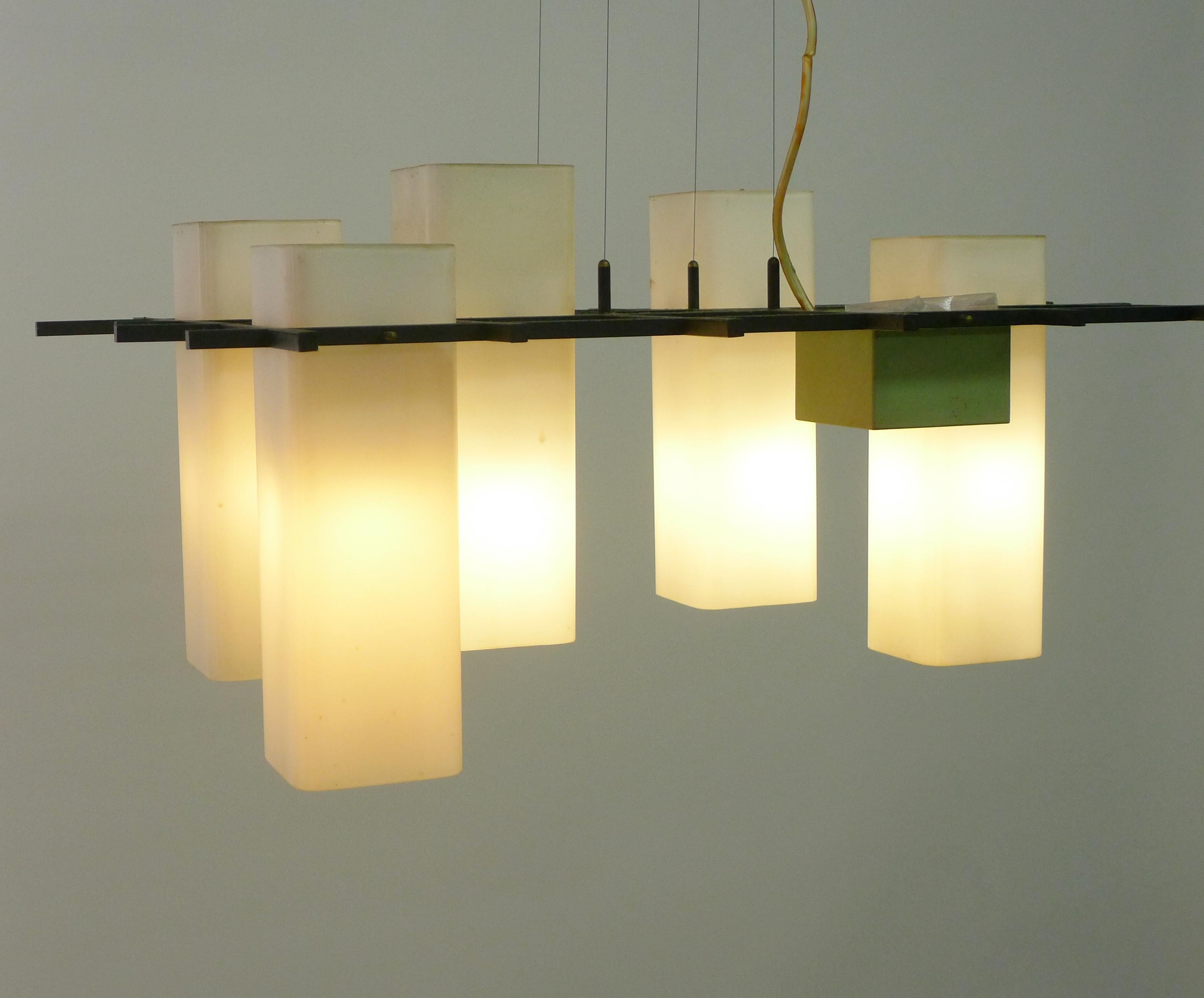 Angelo Lelii for Arredoluce, Rare Model 212 Chandelier / Pendant Light, c. 1958 5