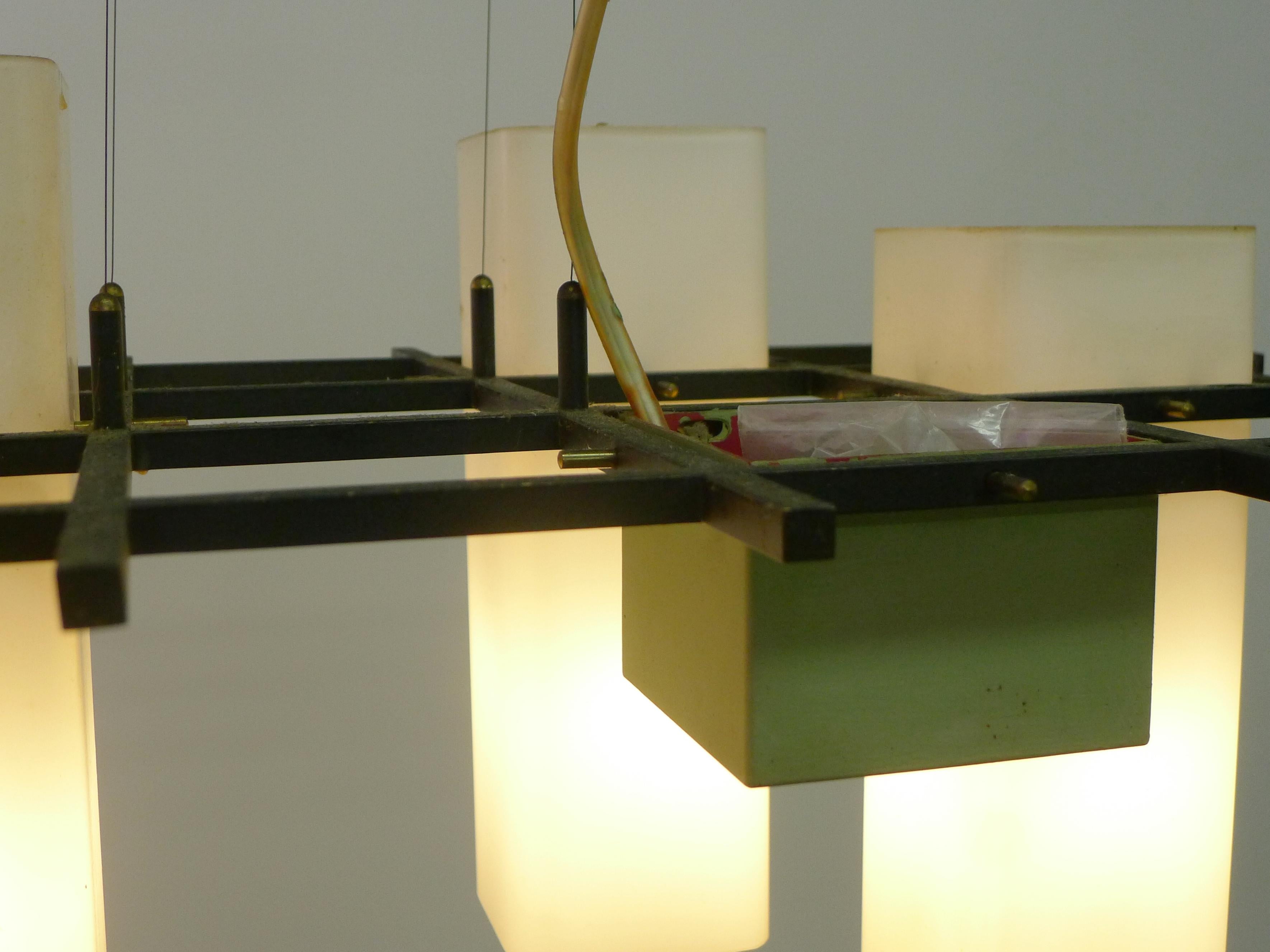 Angelo Lelii for Arredoluce, Rare Model 212 Chandelier / Pendant Light, c. 1958 1