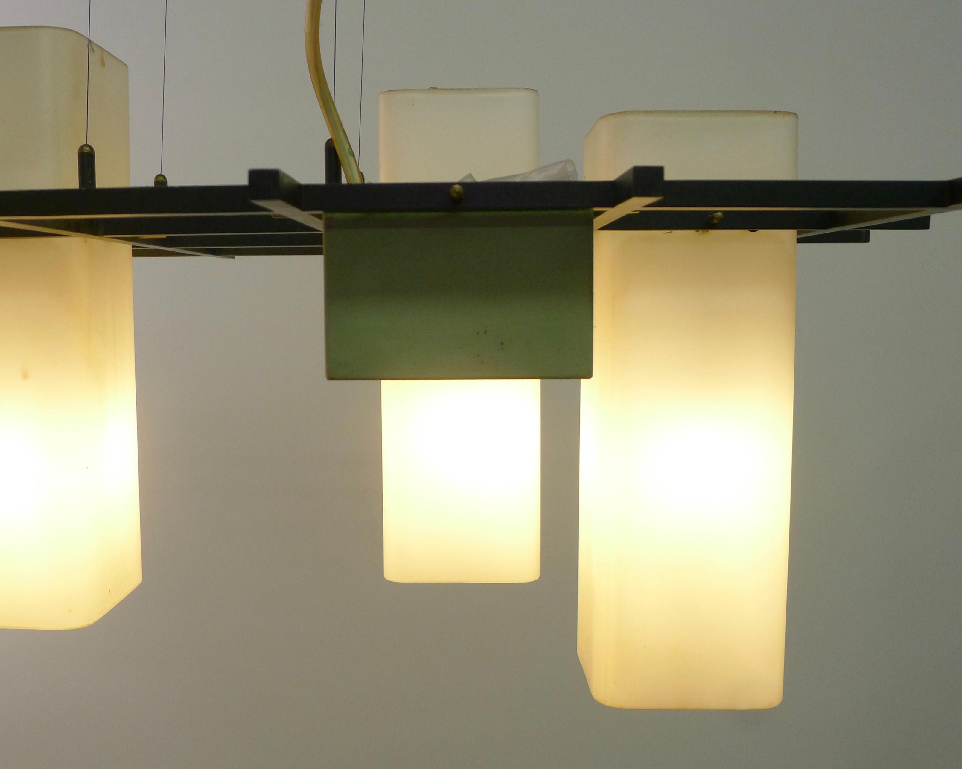 Angelo Lelii for Arredoluce, Rare Model 212 Chandelier / Pendant Light, c. 1958 2