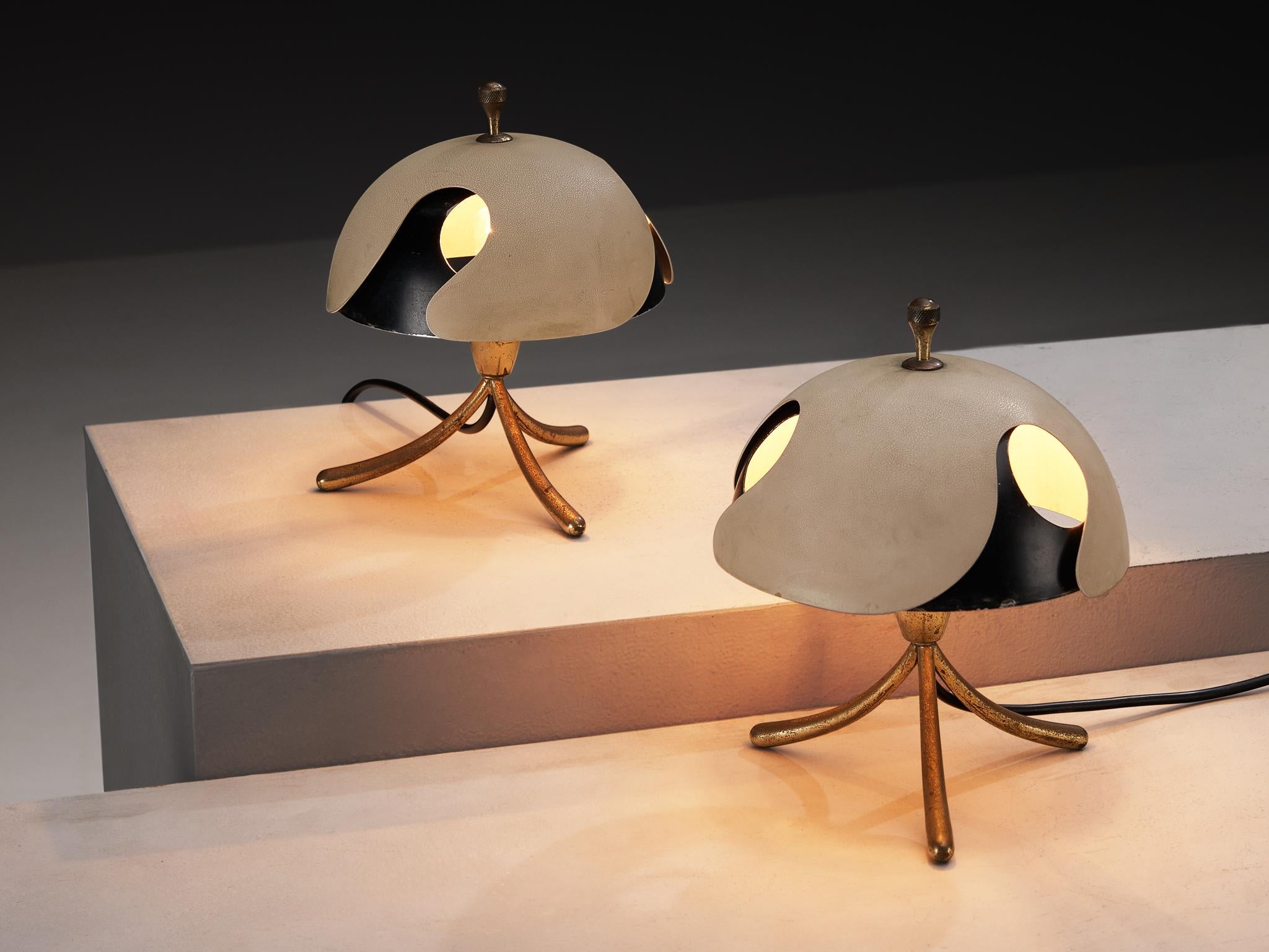 Angelo Lelii para Arredoluce Raro par de lámparas de mesa en venta 1