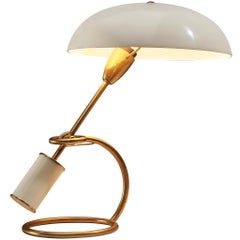 Angelo Lelii for Arredoluce Rare 'Scrittoio' Table Lamp in Brass
