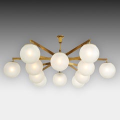 Angelo Lelii for Arredoluce Rare Stella a 12 Chandelier