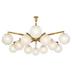 Angelo Lelii for Arredoluce Rare Stella a 12 Chandelier