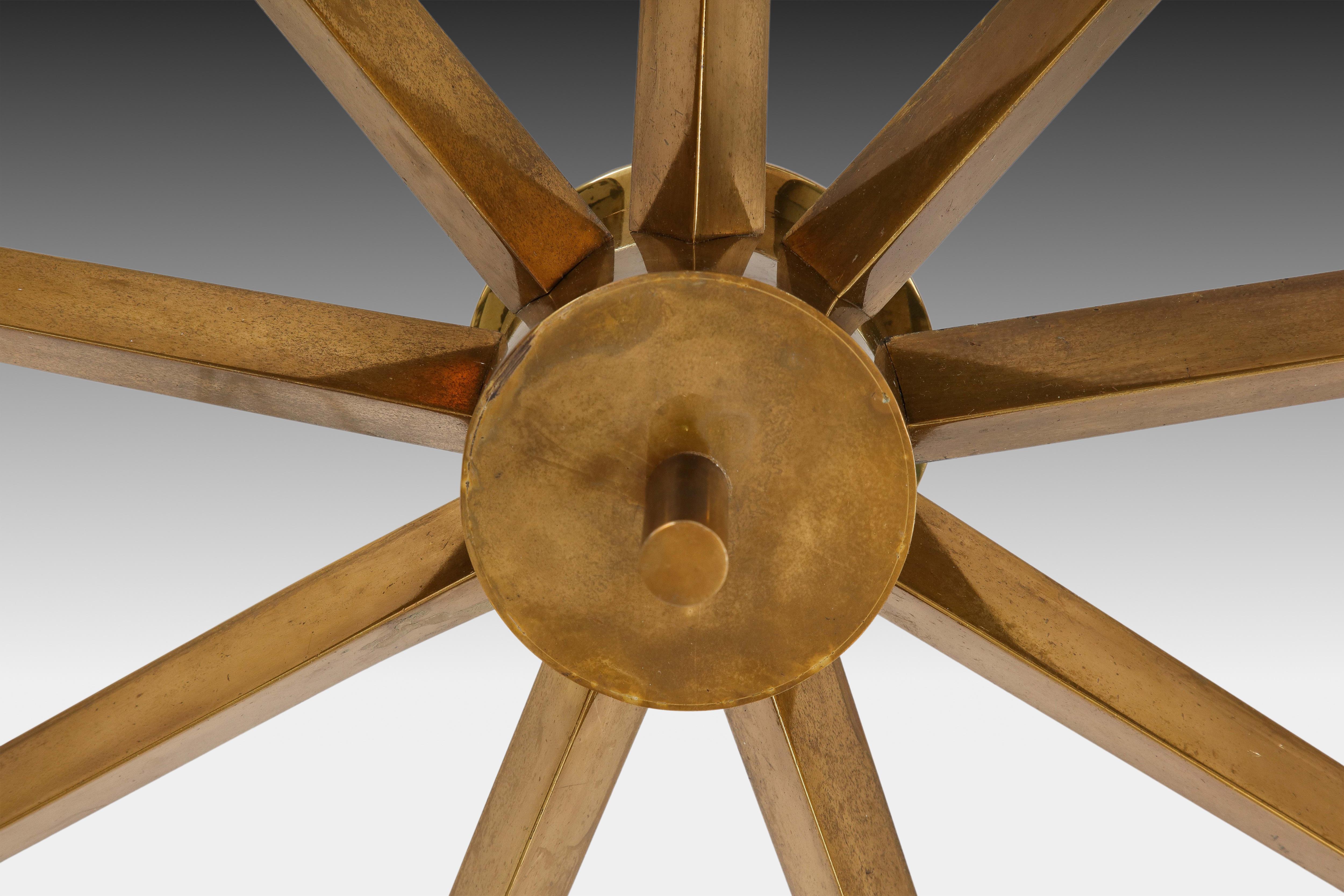 Angelo Lelii for Arredoluce Rare Stella a 9 Chandelier 7