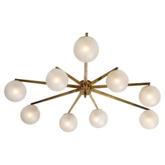 Angelo Lelii for Arredoluce Rare Stella a 9 Chandelier