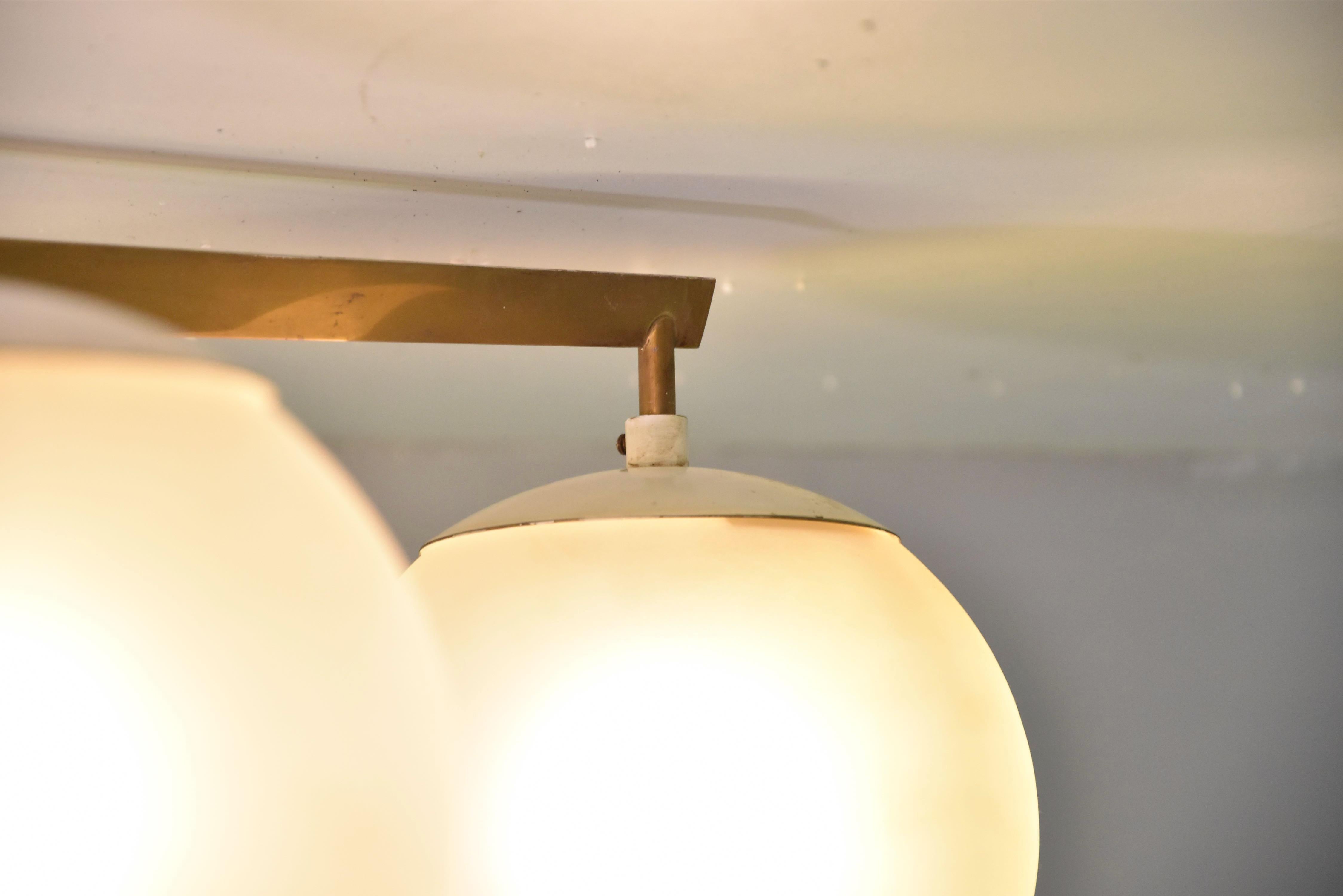 Angelo Lelii for Arredoluce Rare Stella Seven Lune Ceiling Light, Italy, 1960s 7